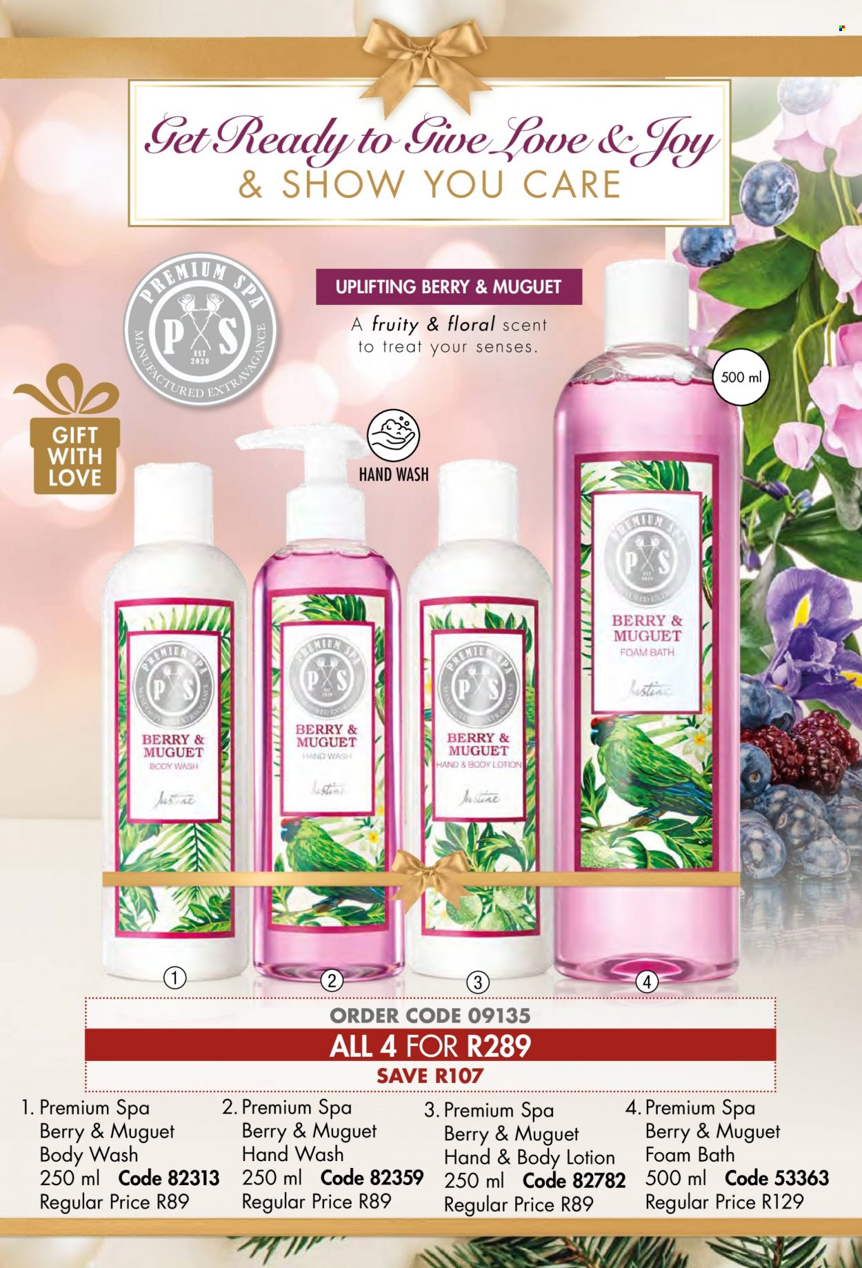 thumbnail - Justine catalogue  - 01/10/2022 - 31/10/2022 - Sales products - body wash, bath foam, hand wash, body lotion. Page 37.