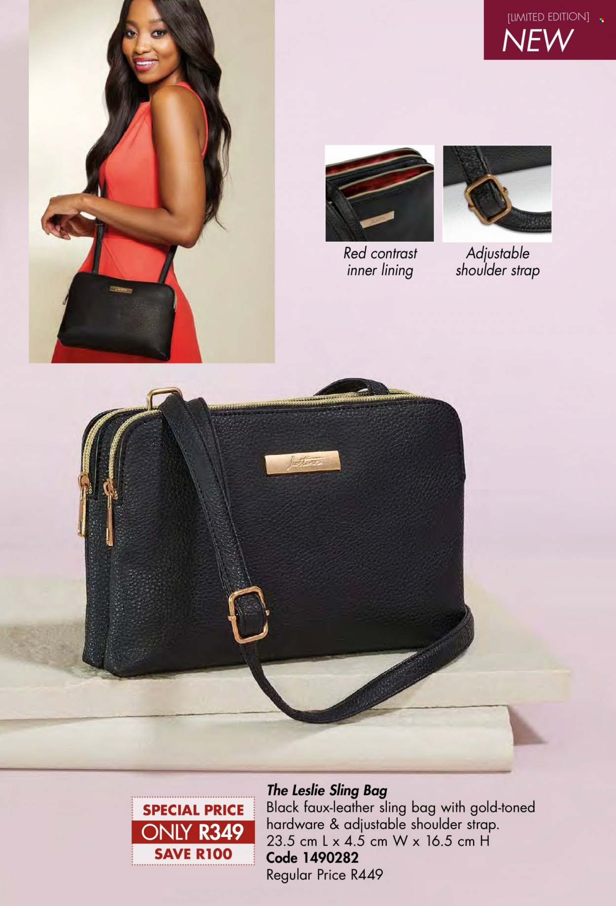 thumbnail - Justine catalogue  - 01/10/2022 - 31/10/2022 - Sales products - bag, leather bag, sling bag. Page 46.