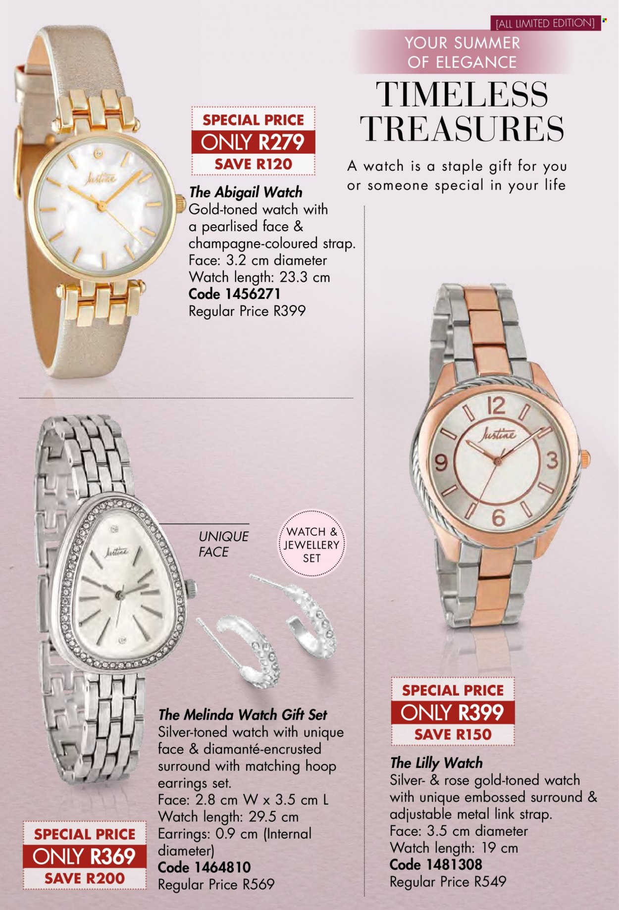 thumbnail - Justine catalogue  - 01/10/2022 - 31/10/2022 - Sales products - gift set, earrings, watch. Page 48.