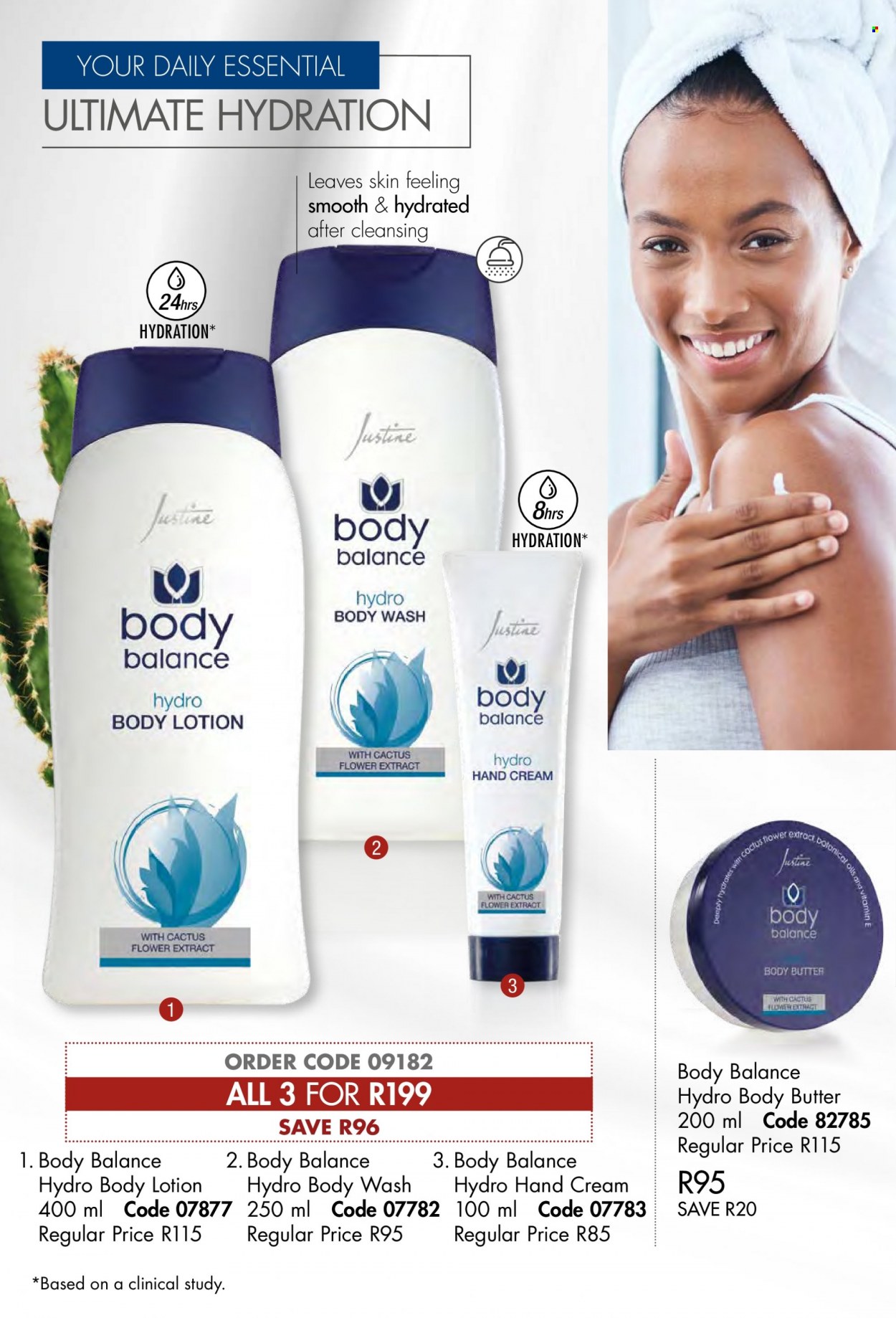 thumbnail - Justine catalogue  - 01/10/2022 - 31/10/2022 - Sales products - body wash, body butter, body lotion, hand cream. Page 86.