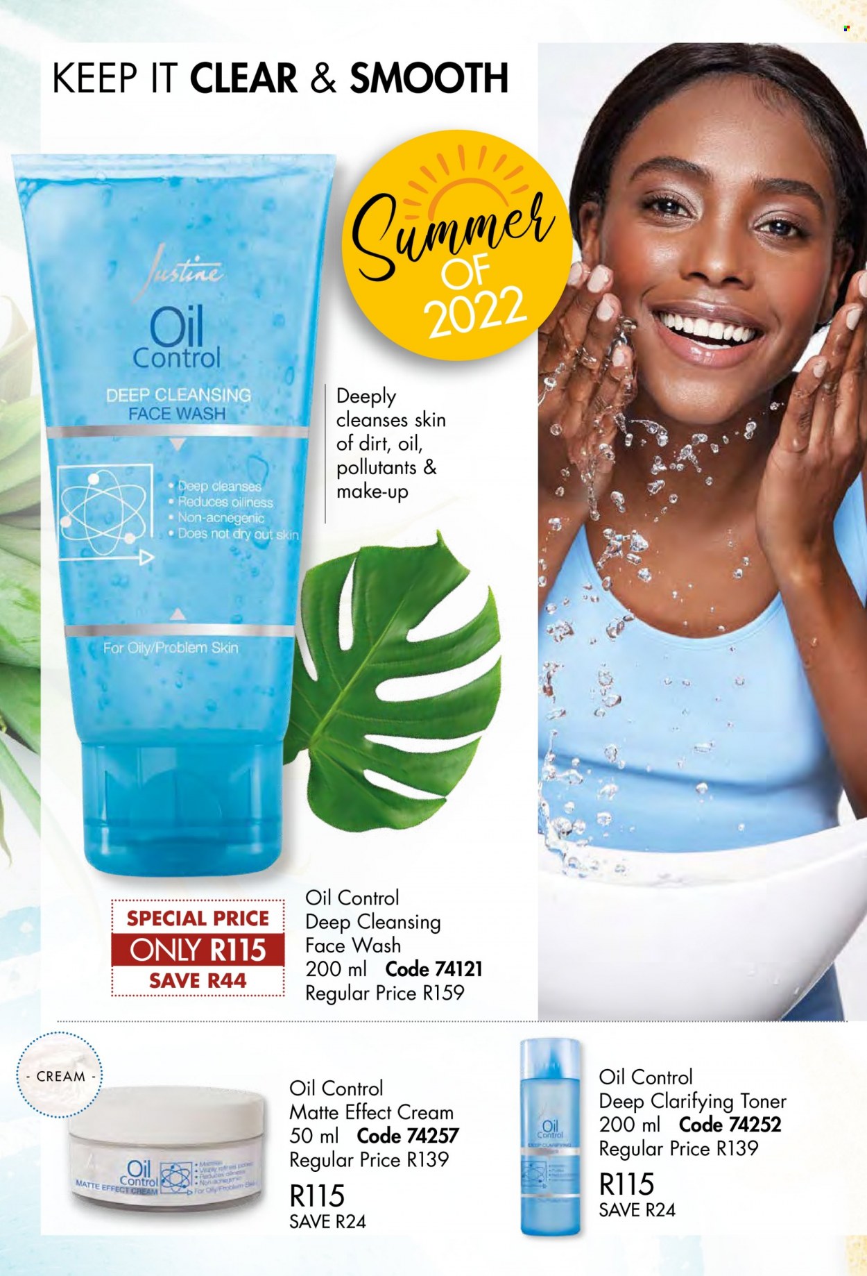 thumbnail - Justine catalogue  - 01/10/2022 - 31/10/2022 - Sales products - face gel, toner, face wash, makeup. Page 96.