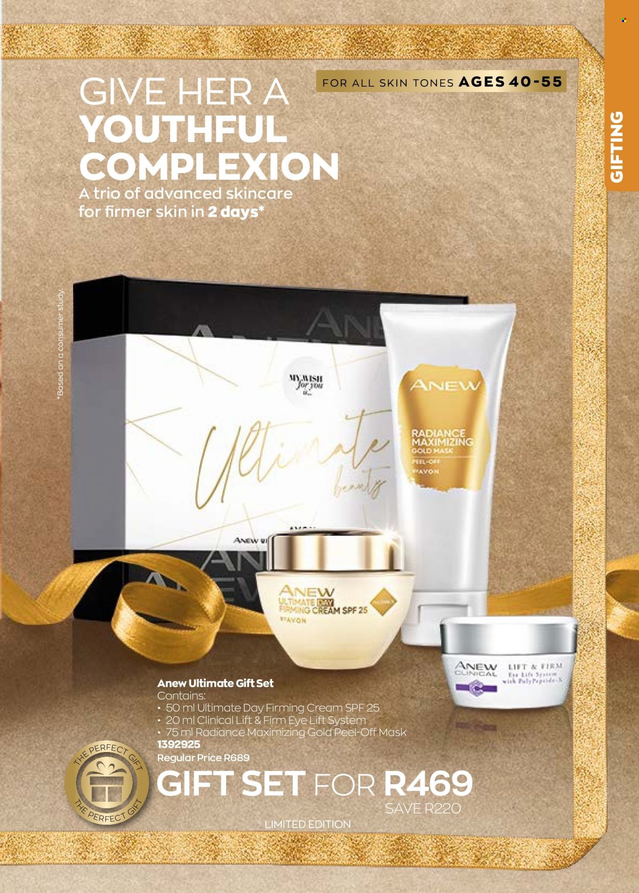 thumbnail - Avon catalogue  - 01/10/2022 - 31/10/2022 - Sales products - Anew, peel-off mask, gift set. Page 35.