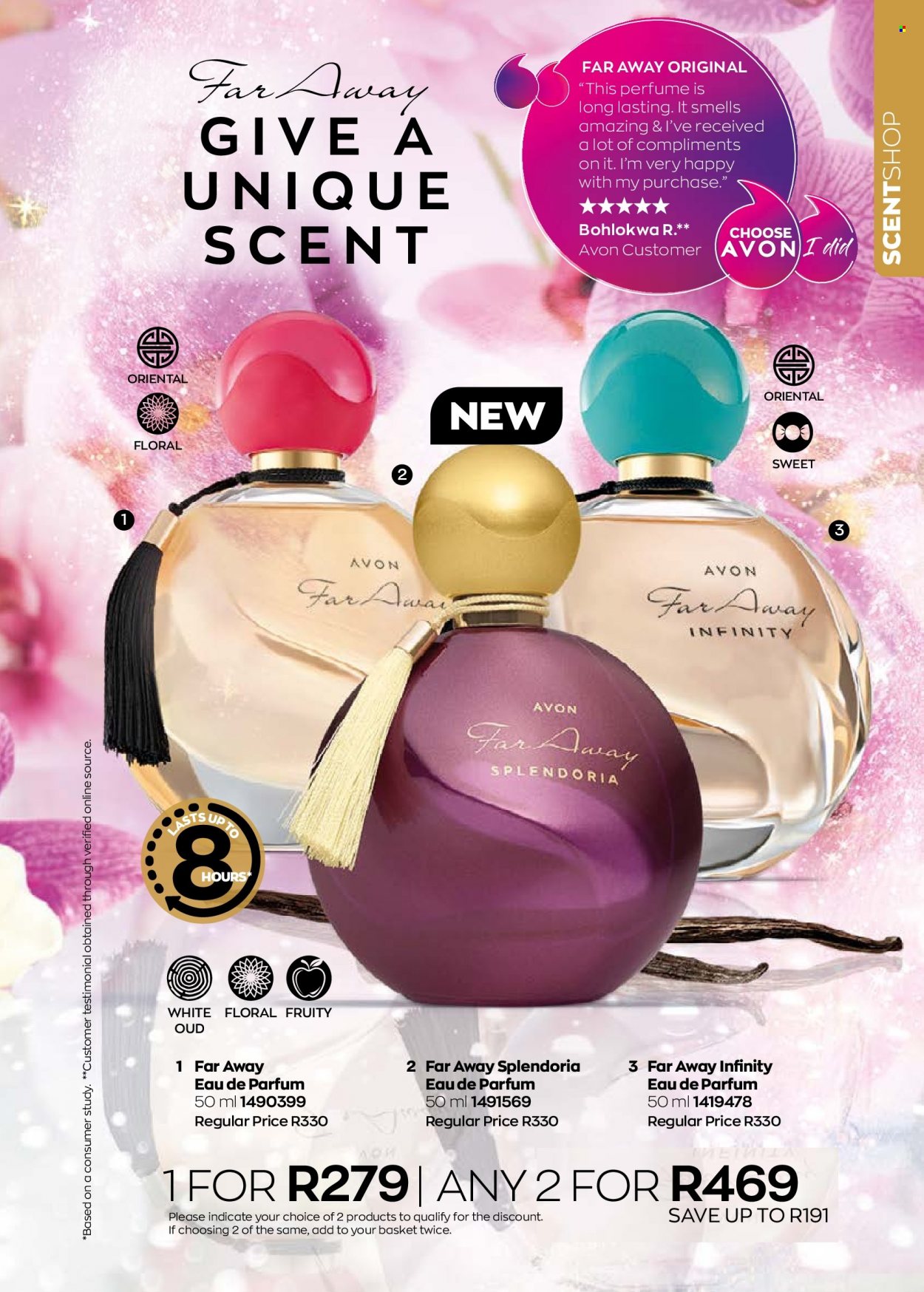 thumbnail - Avon catalogue  - 01/10/2022 - 31/10/2022 - Sales products - Avon, Infinity, eau de parfum, far away. Page 43.