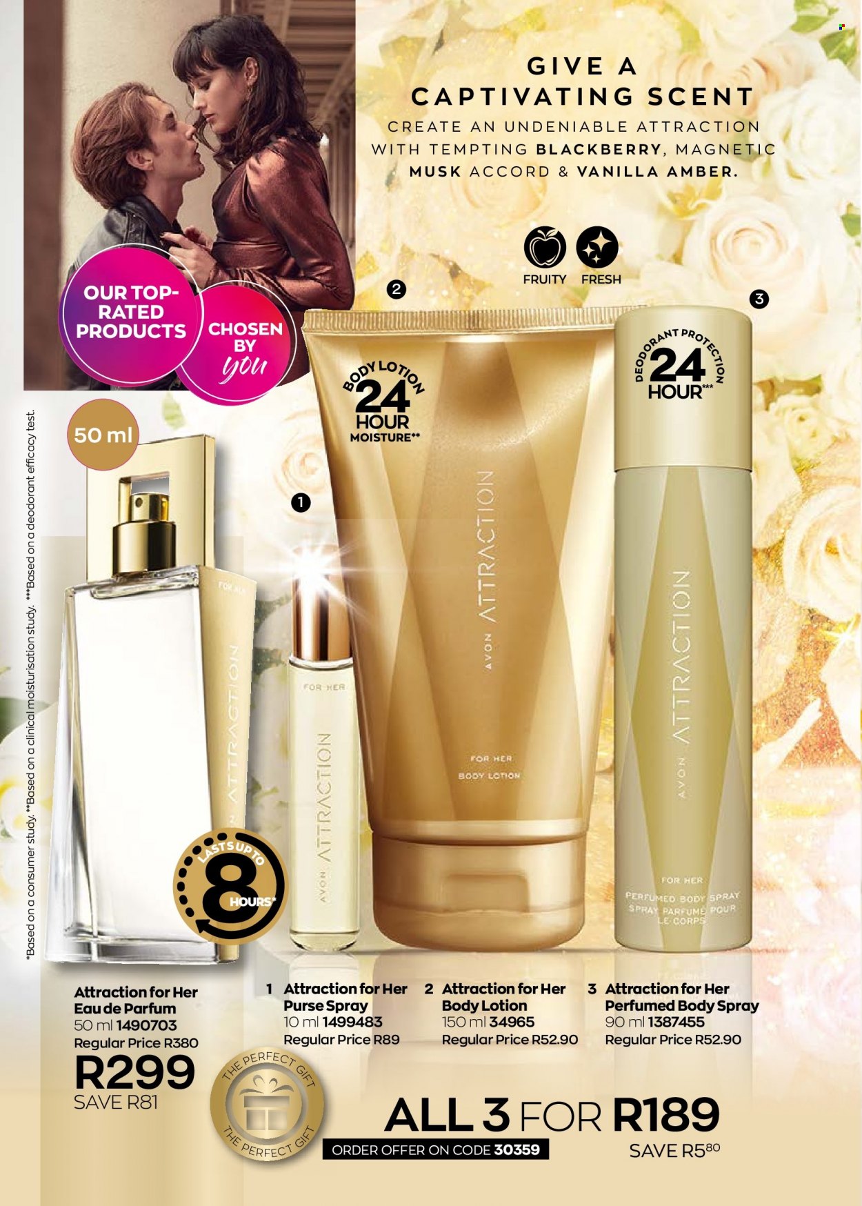 thumbnail - Avon catalogue  - 01/10/2022 - 31/10/2022 - Sales products - Avon, body lotion, body spray, anti-perspirant, eau de parfum, deodorant. Page 44.