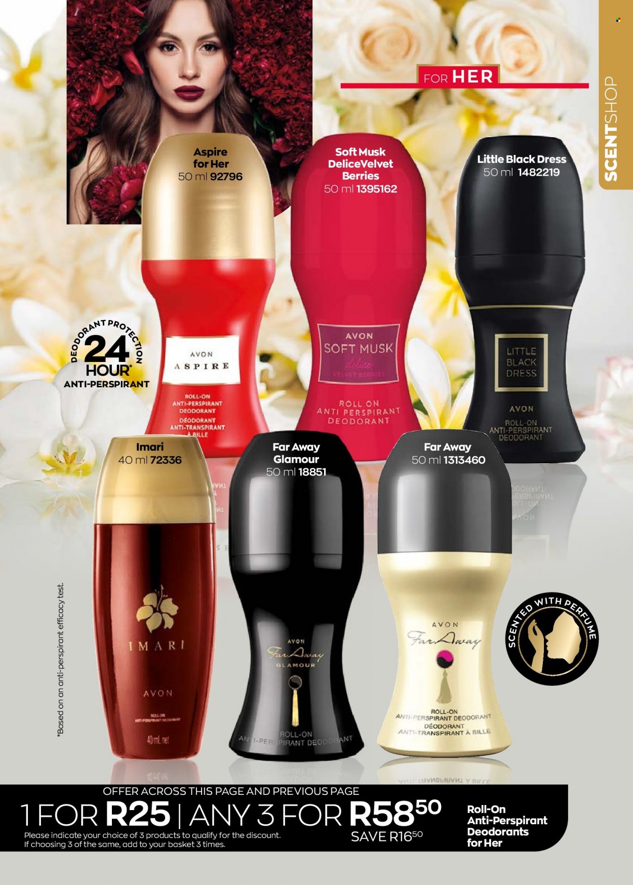 thumbnail - Avon catalogue  - 01/10/2022 - 31/10/2022 - Sales products - Avon, anti-perspirant, eau de parfum, far away, roll-on, Imari, deodorant. Page 51.
