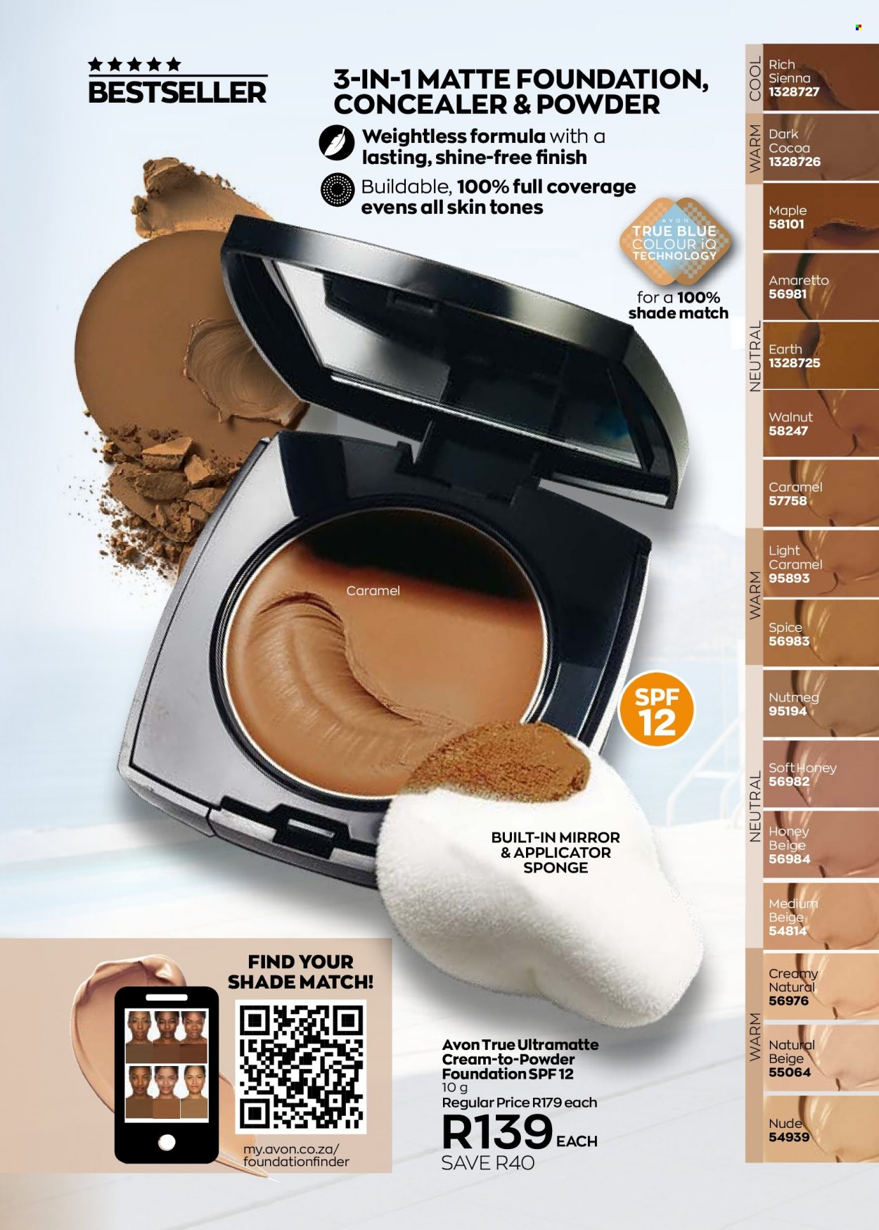 thumbnail - Avon catalogue  - 01/10/2022 - 31/10/2022 - Sales products - Avon, corrector, face powder, powder foundation. Page 69.