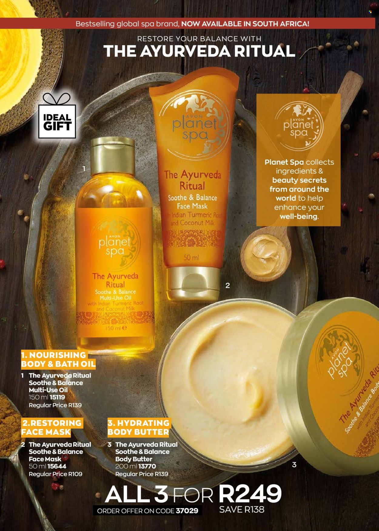 thumbnail - Avon catalogue  - 01/10/2022 - 31/10/2022 - Sales products - bath oil, Planet Spa, face mask, body butter. Page 140.
