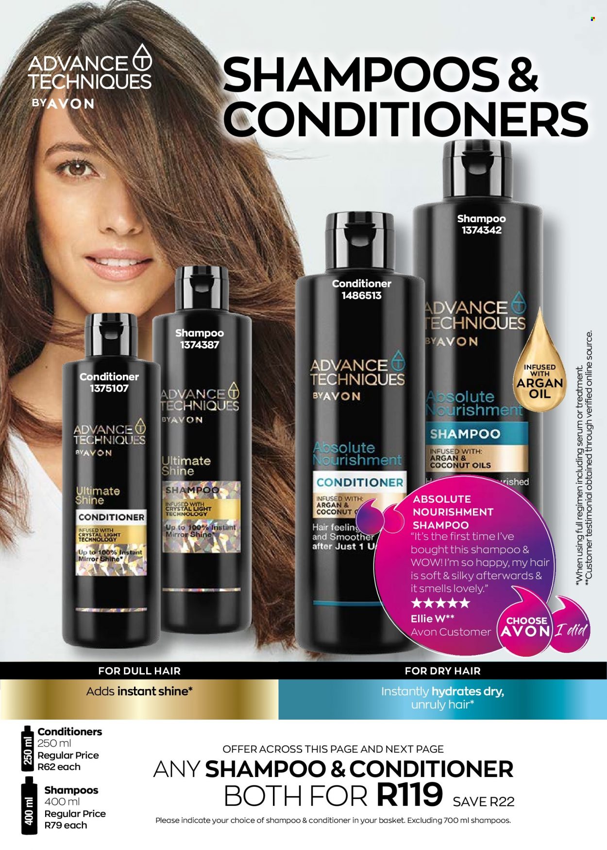 thumbnail - Avon catalogue  - 01/10/2022 - 31/10/2022 - Sales products - shampoo, Avon, serum, conditioner, Absolute. Page 164.