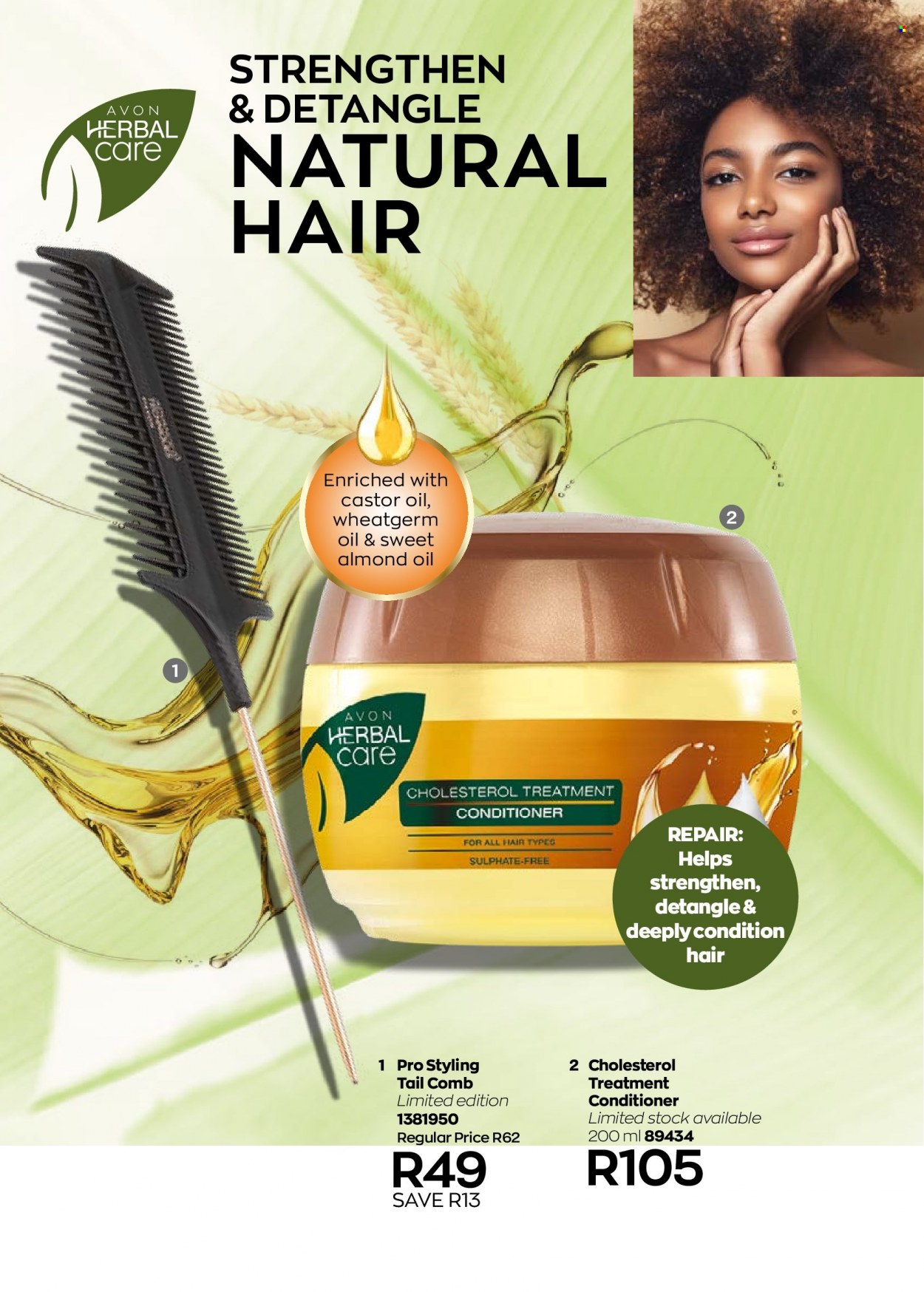 thumbnail - Avon catalogue  - 01/10/2022 - 31/10/2022 - Sales products - conditioner, comb. Page 168.
