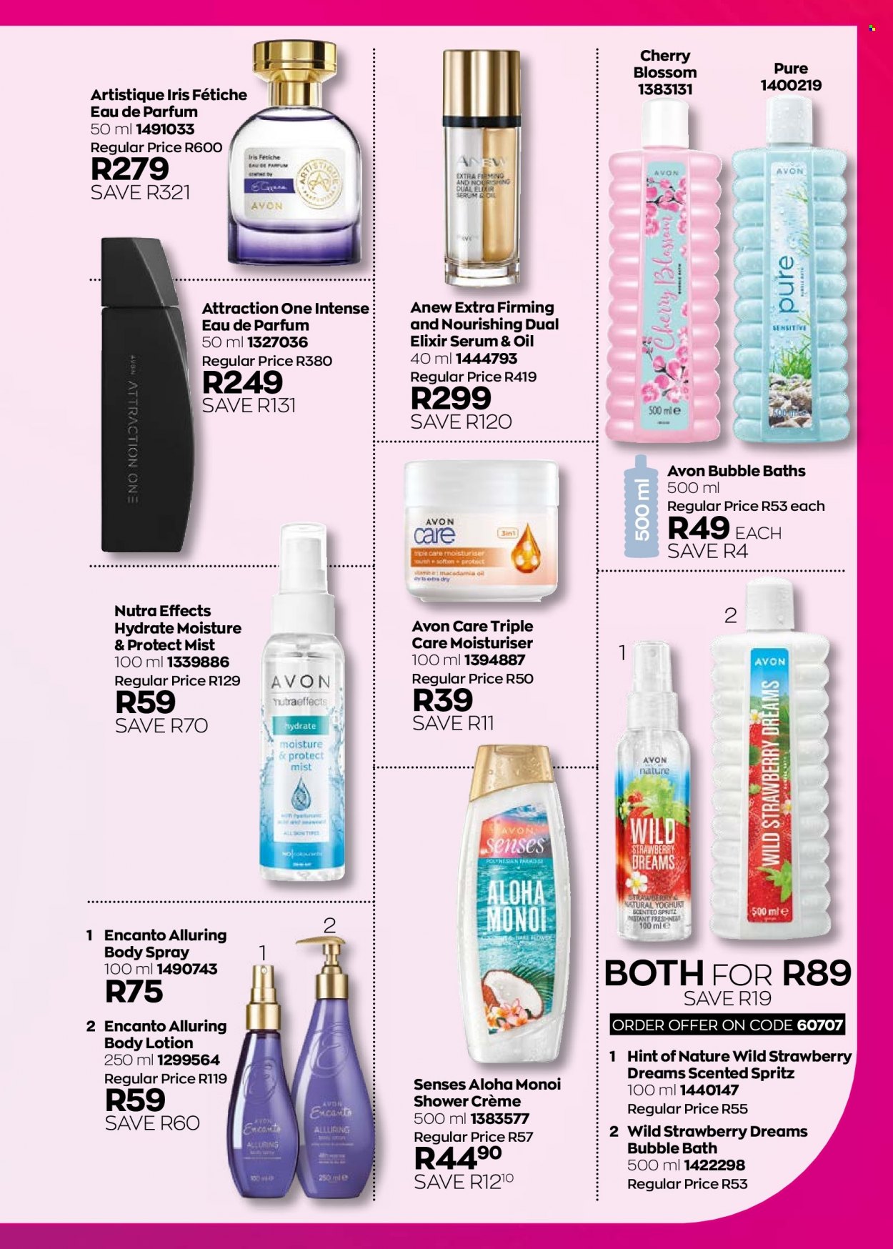 thumbnail - Avon catalogue  - 01/10/2022 - 31/10/2022 - Sales products - bubble bath, Avon, Anew, serum, Nutra Effects, body lotion, body spray, eau de parfum. Page 171.