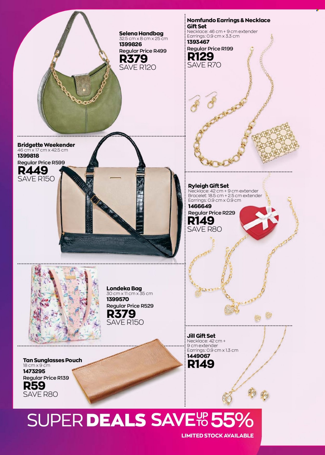 thumbnail - Avon catalogue  - 01/10/2022 - 31/10/2022 - Sales products - gift set, handbag, bracelet, earrings, necklace, sunglasses. Page 172.