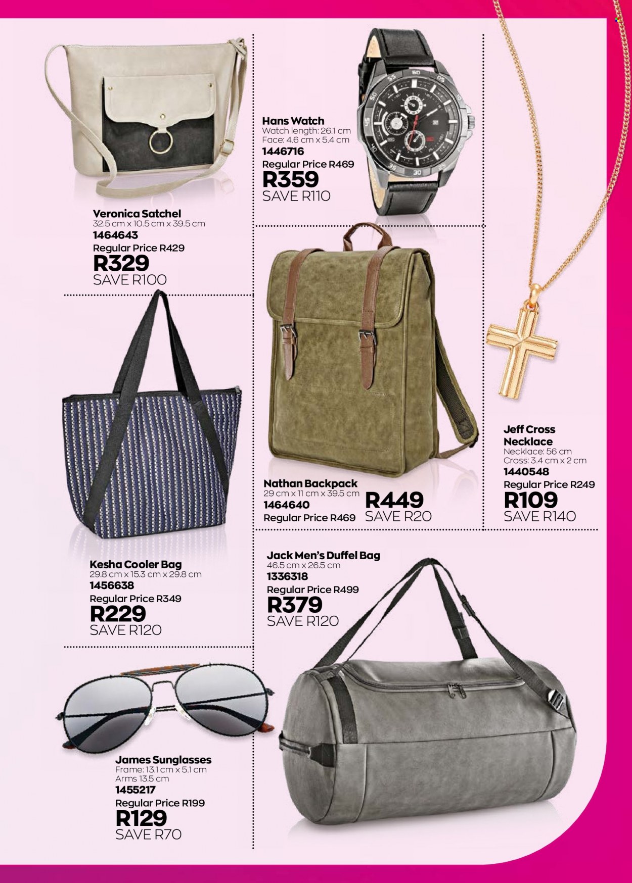 thumbnail - Avon catalogue  - 01/10/2022 - 31/10/2022 - Sales products - backpack, bag, duffel bag, necklace, sunglasses, watch. Page 173.