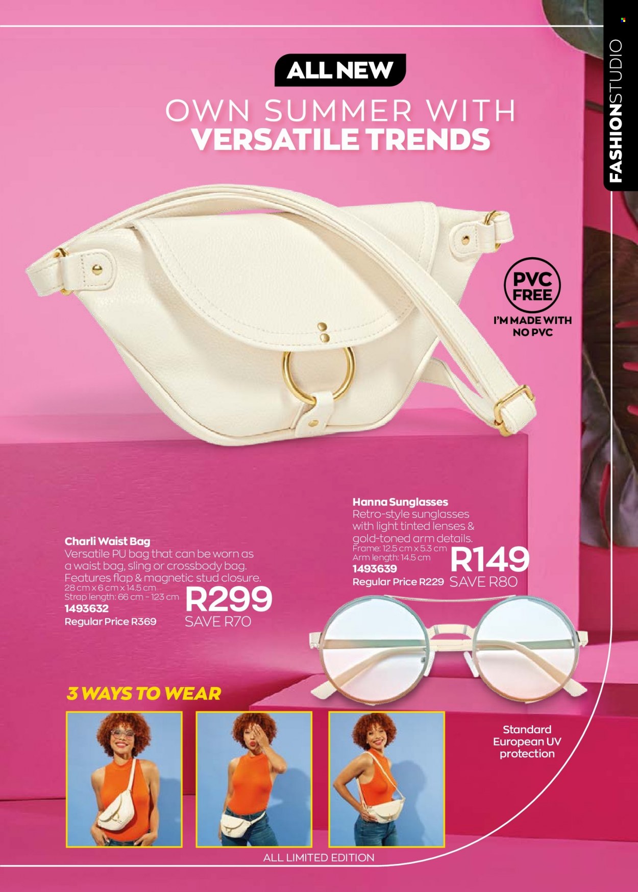 thumbnail - Avon catalogue  - 01/10/2022 - 31/10/2022 - Sales products - cross body bag, sunglasses. Page 183.