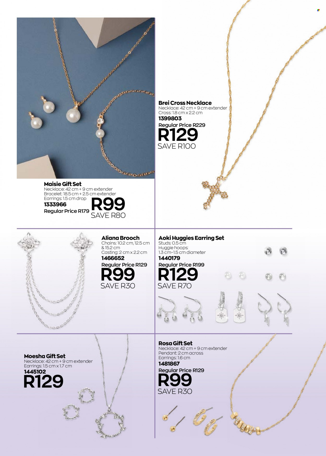 thumbnail - Avon catalogue  - 01/10/2022 - 31/10/2022 - Sales products - gift set, bracelet, earrings, necklace, studs, pendant. Page 198.