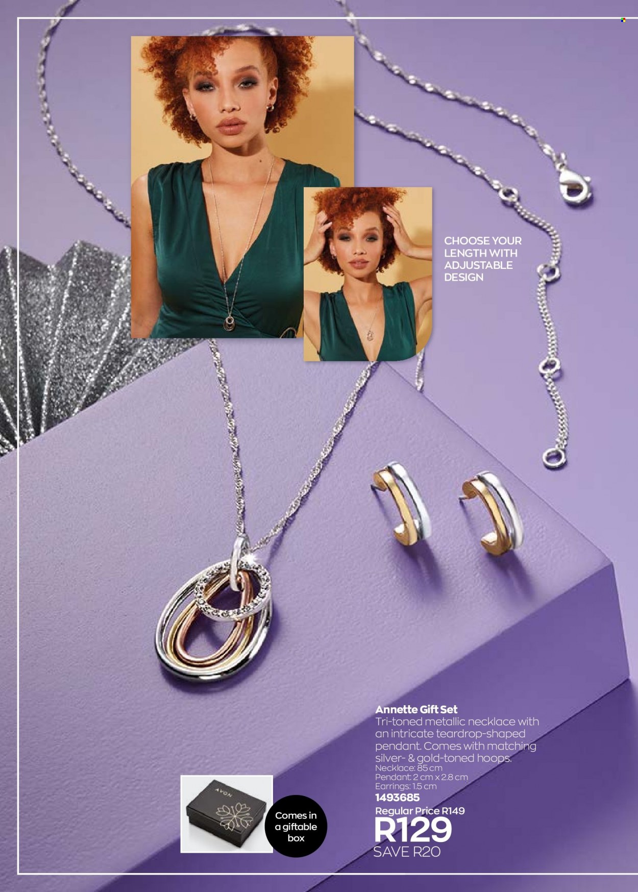 thumbnail - Avon catalogue  - 01/10/2022 - 31/10/2022 - Sales products - Avon, gift set, earrings, necklace, pendant. Page 200.