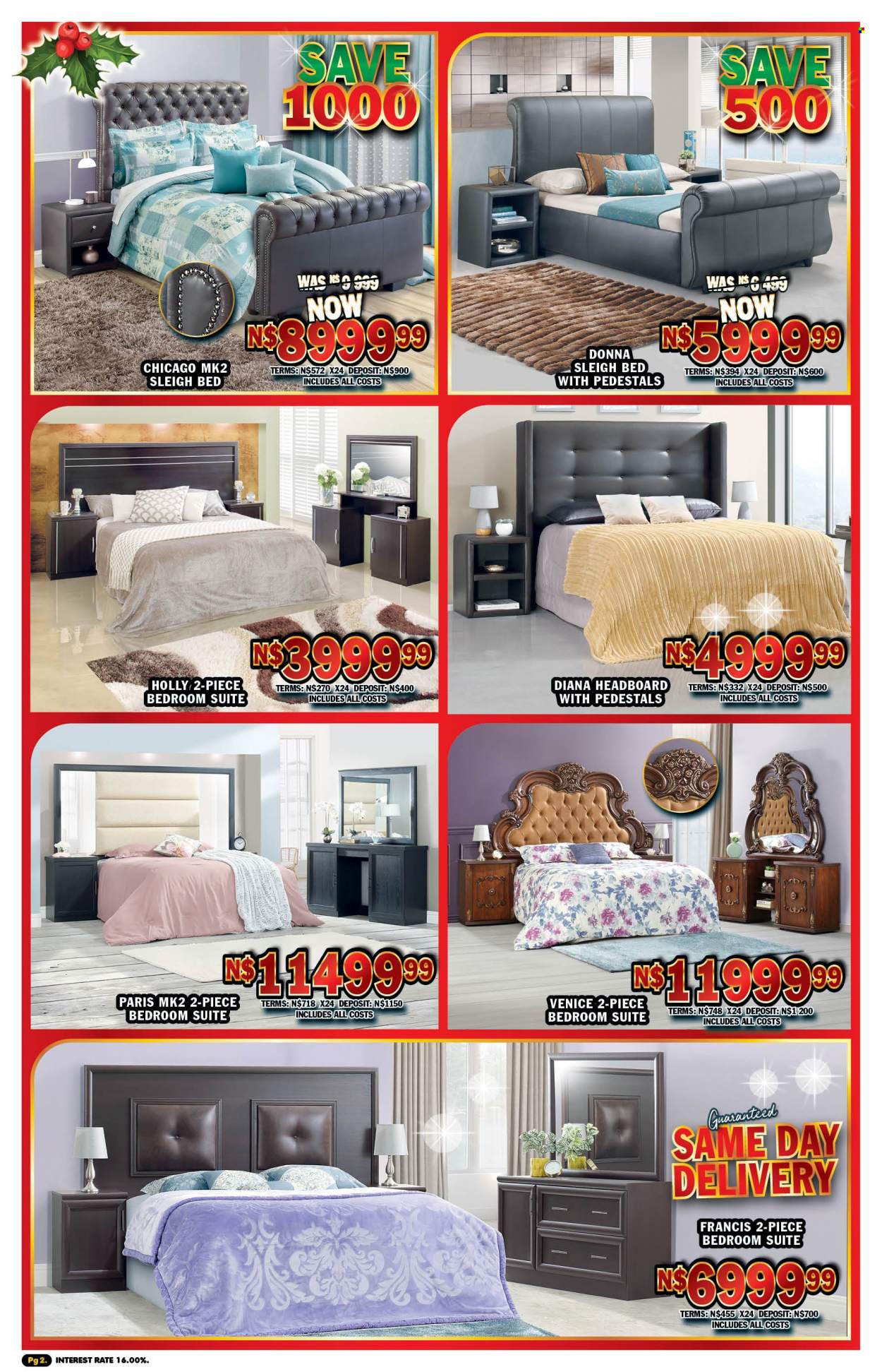 Lewis catalogue  - 14/11/2022 - 10/12/2022 - Sales products - bedroom suite, bed, headboard. Page 2.
