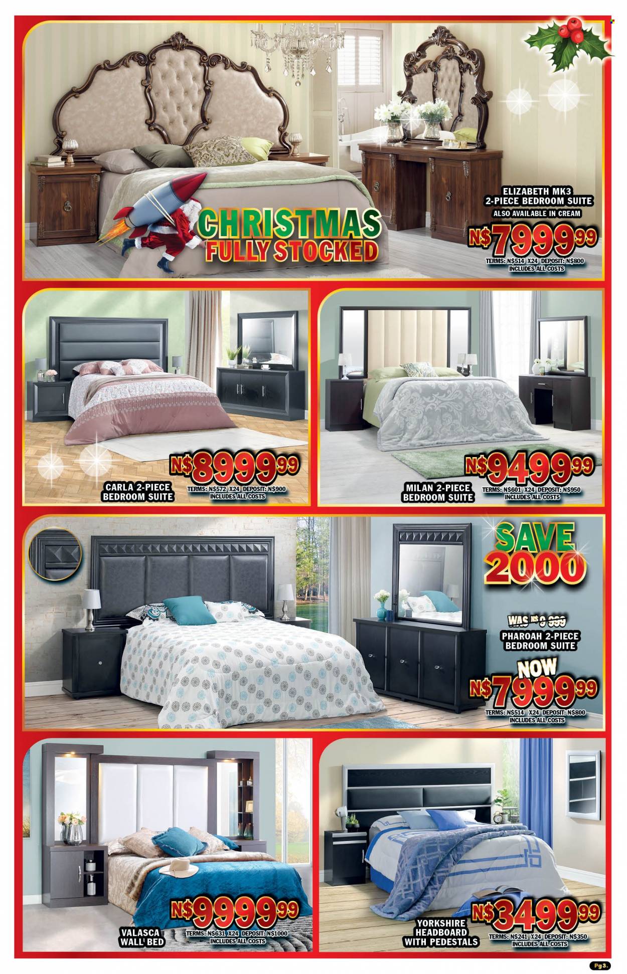 Lewis catalogue  - 14/11/2022 - 10/12/2022 - Sales products - bedroom suite, bed, headboard. Page 5.