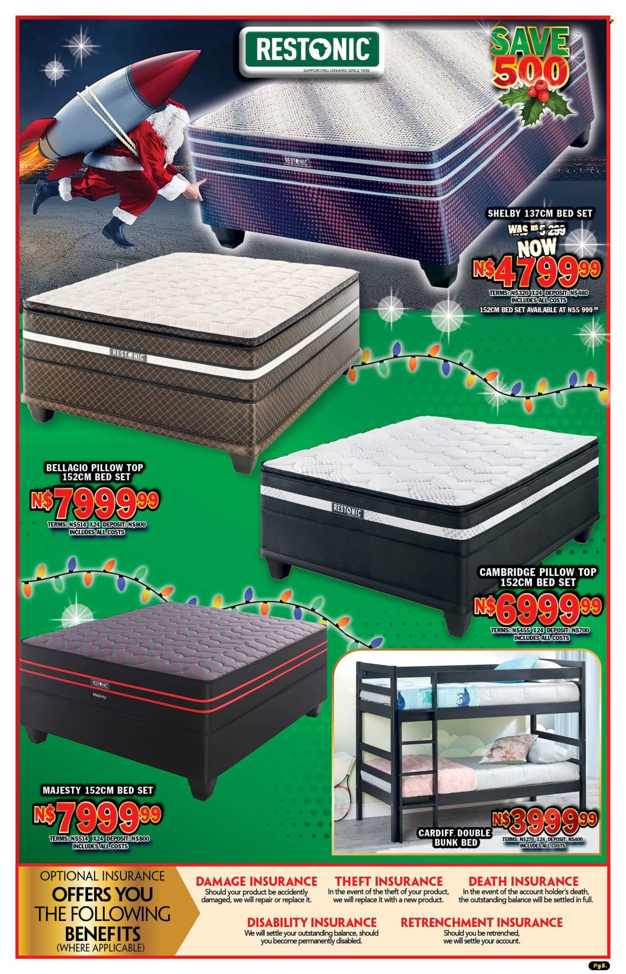 Lewis catalogue  - 14/11/2022 - 10/12/2022 - Sales products - bed, bunk bed, pillow. Page 7.