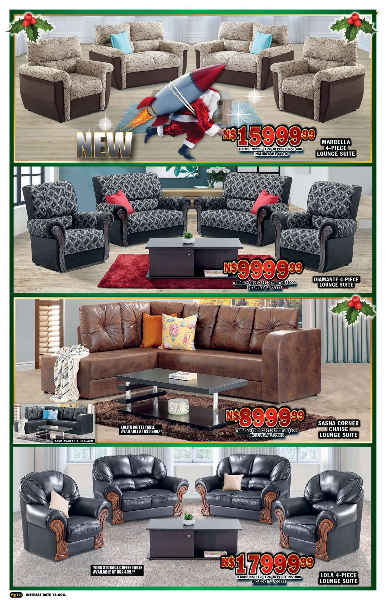 Lewis catalogue  - 14/11/2022 - 10/12/2022 - Sales products - table, lounge suite, lounge, coffee table. Page 14.