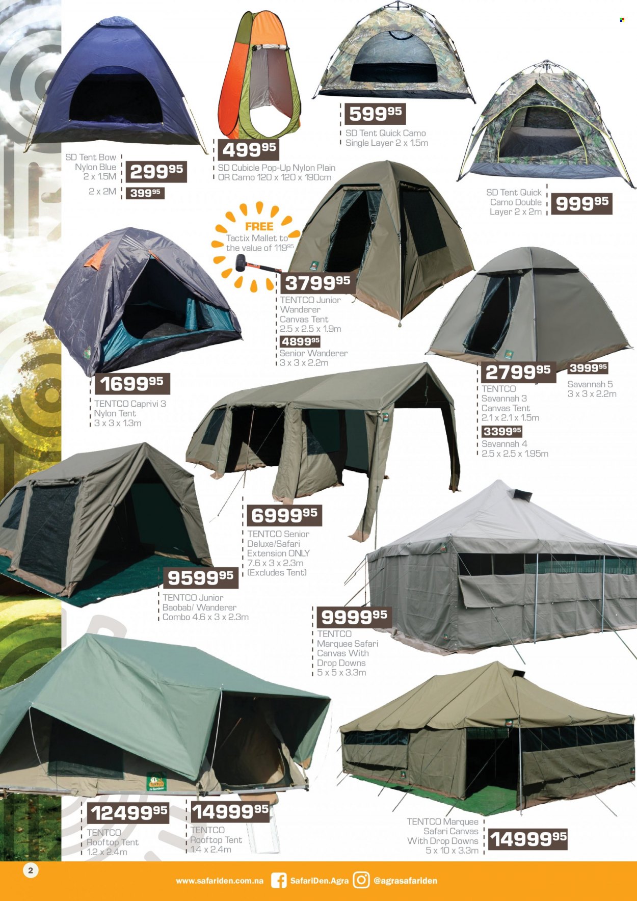 Agra catalogue  - 17/11/2022 - 08/01/2023 - Sales products - canvas, tent. Page 2.