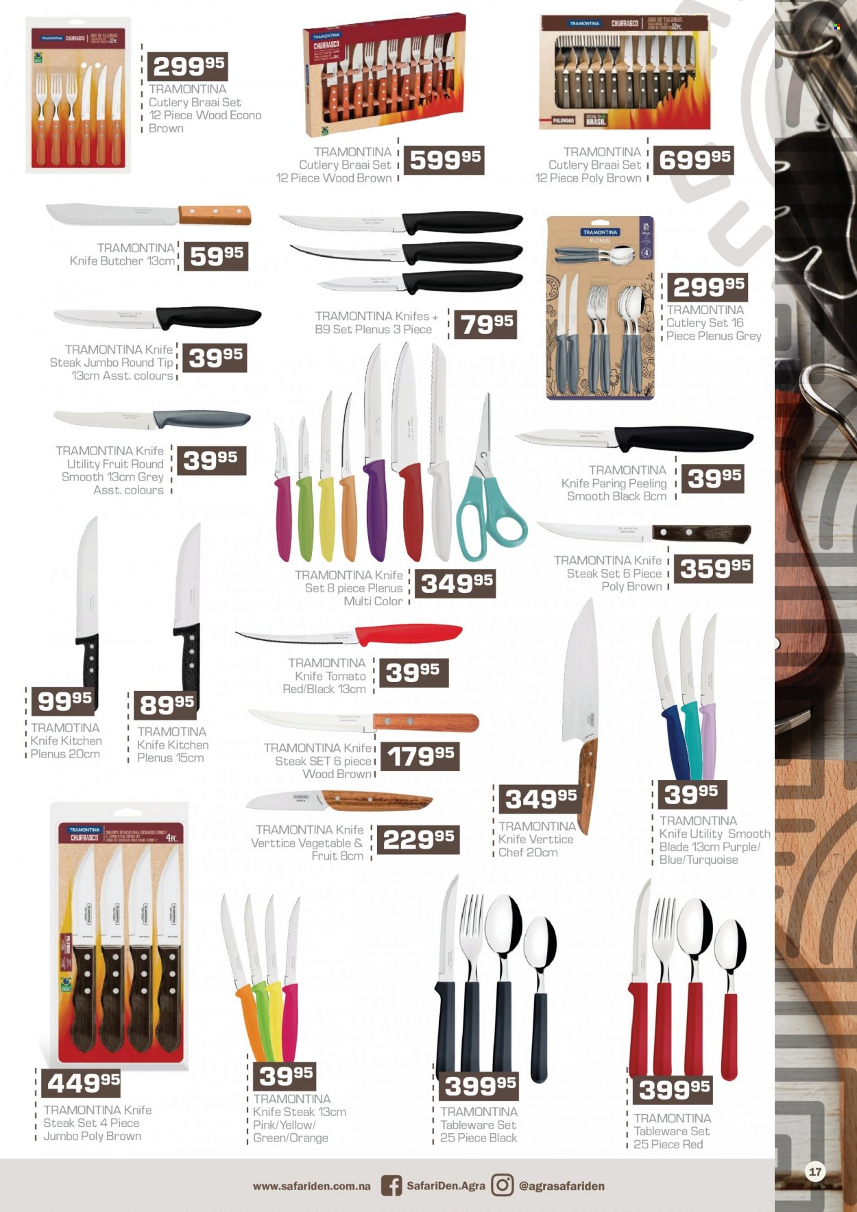Agra catalogue  - 17/11/2022 - 08/01/2023 - Sales products - knife, braai. Page 17.