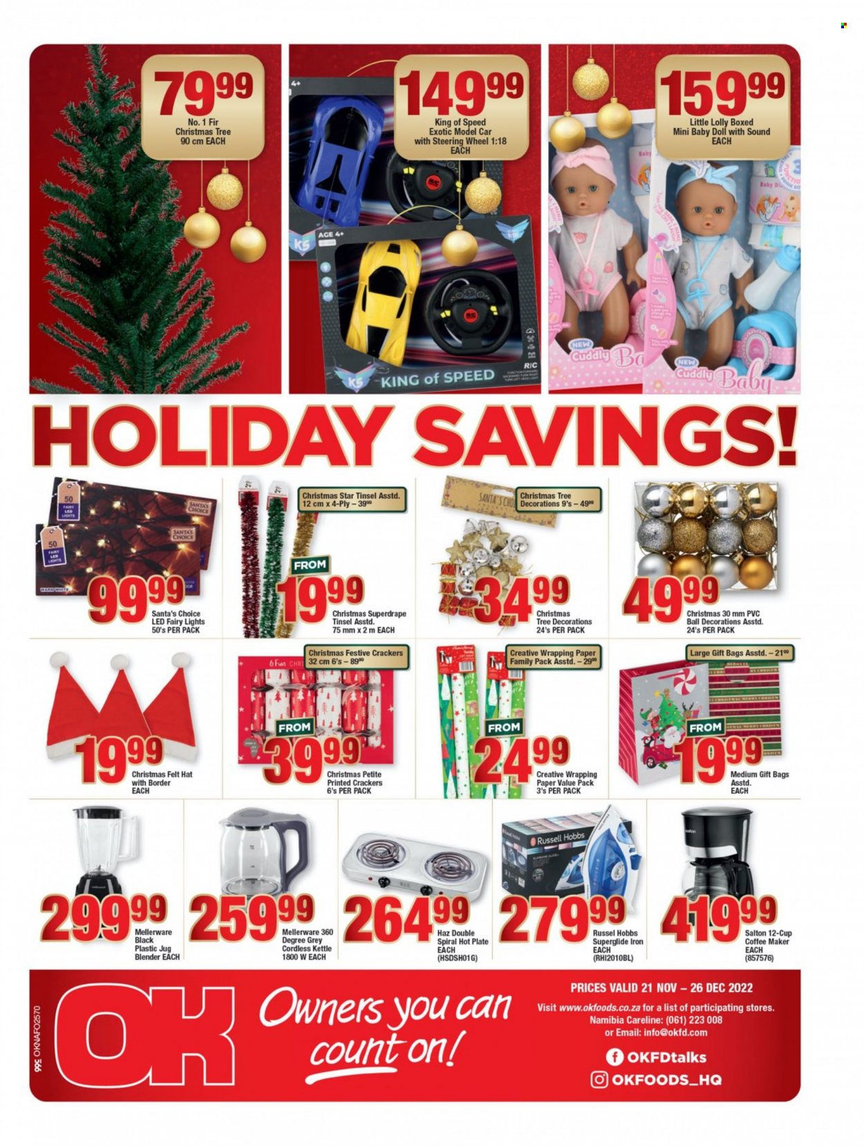 OK catalogue  - 21/11/2022 - 11/12/2022 - Sales products - crackers, lollipop, Santa, kettle. Page 5.