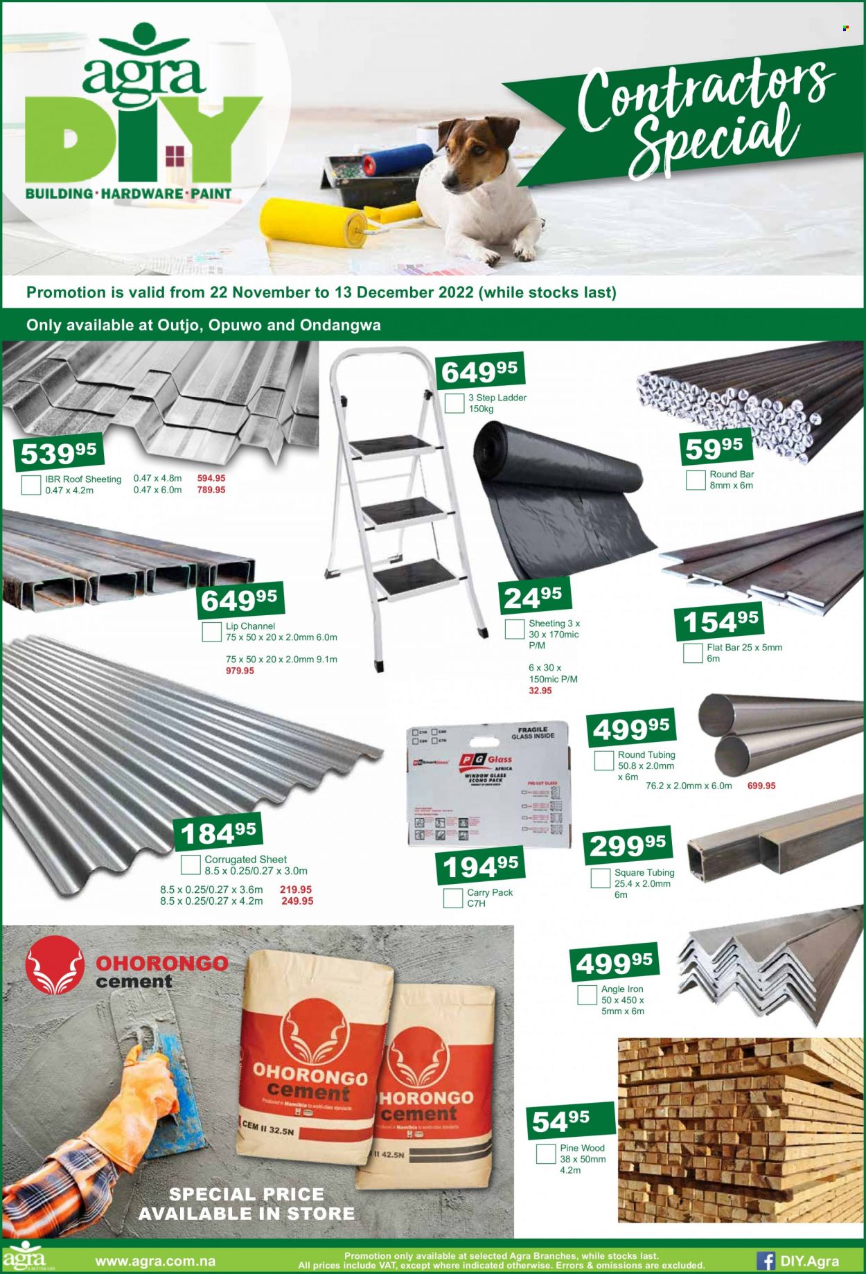 Agra catalogue  - 22/11/2022 - 13/12/2022 - Sales products - ladder, sheeting, paint. Page 10.
