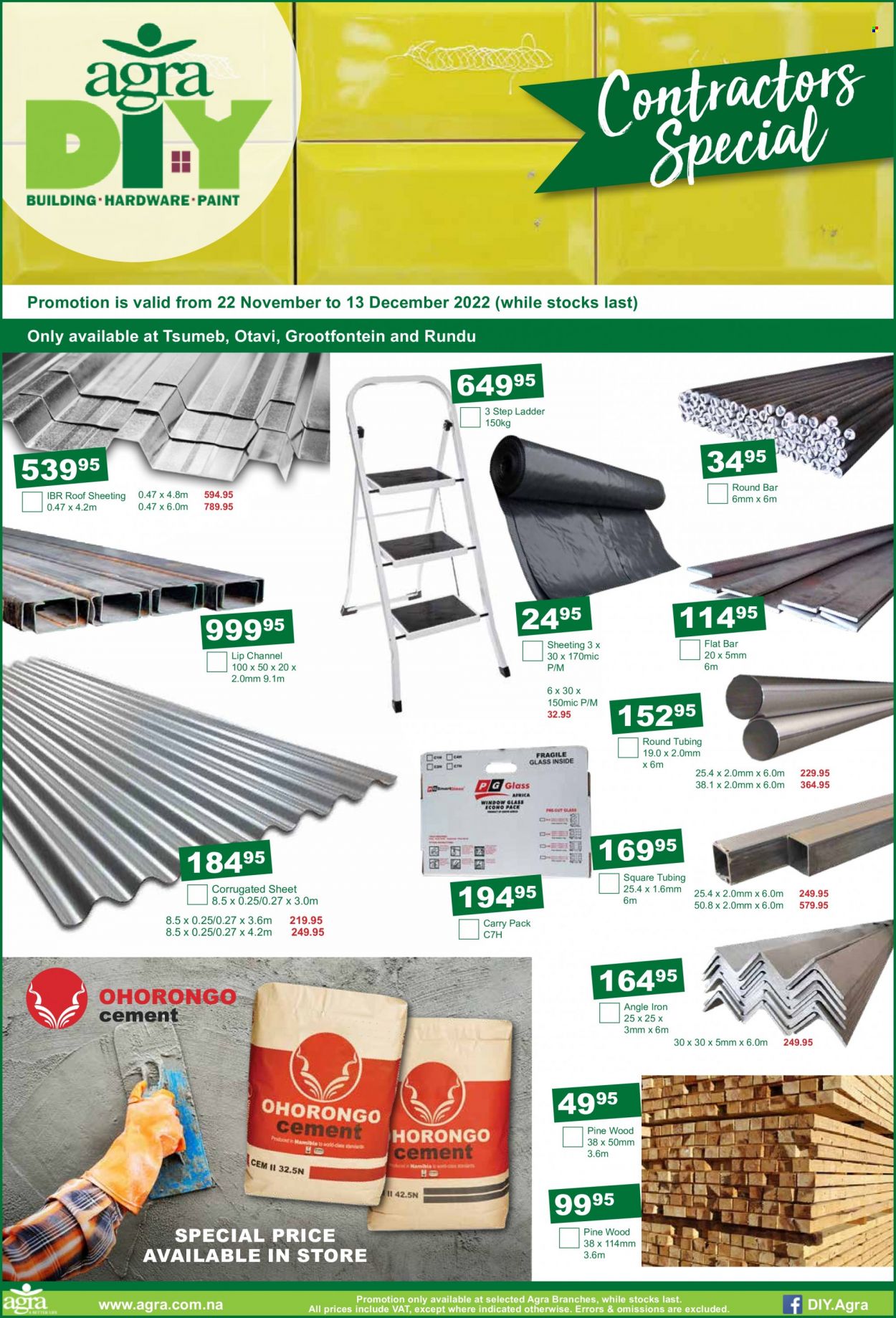 Agra catalogue  - 22/11/2022 - 13/12/2022 - Sales products - ladder, sheeting, paint. Page 12.