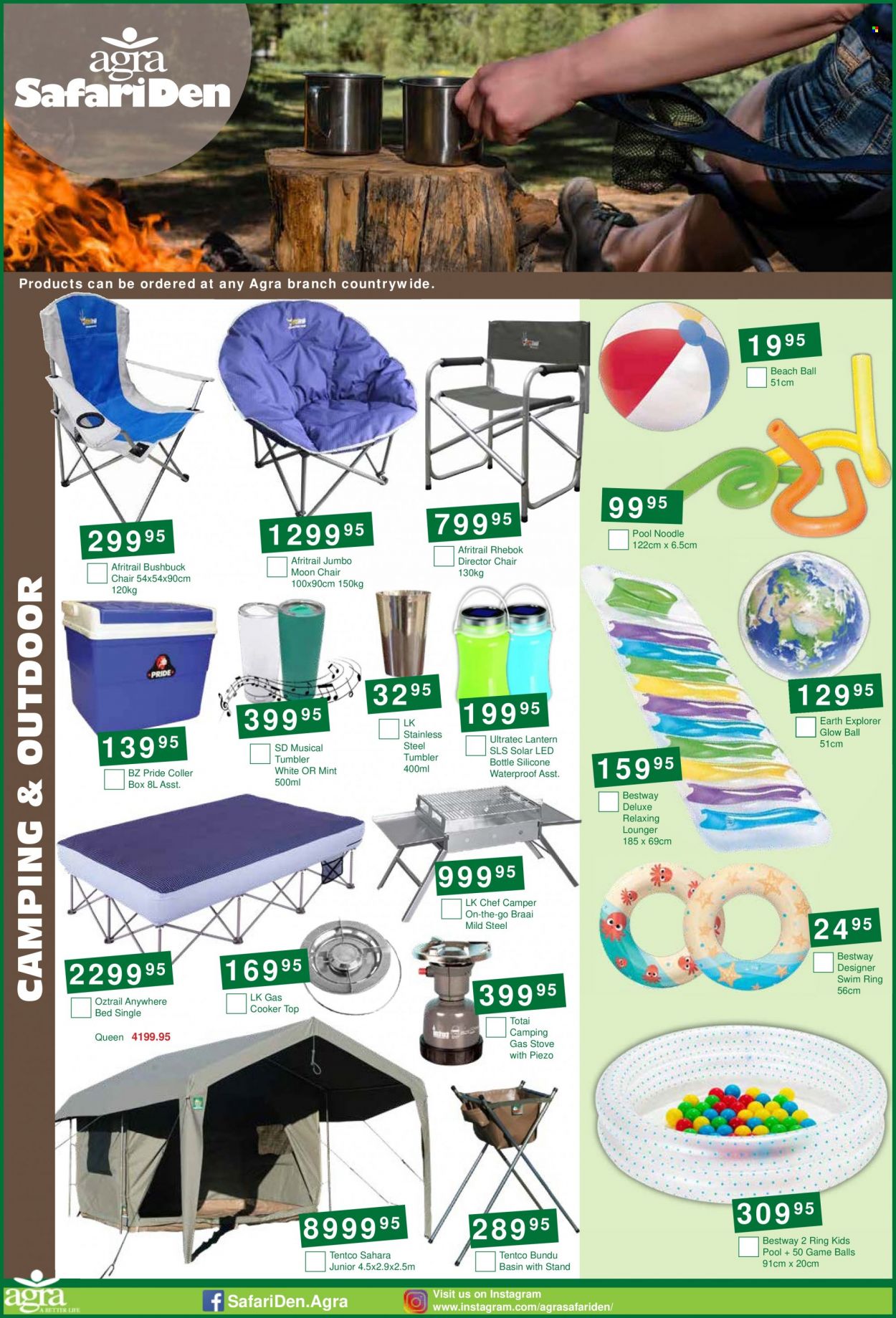 Agra catalogue  - 22/11/2022 - 13/12/2022 - Sales products - lantern, solar led, stove, braai, chair. Page 2.