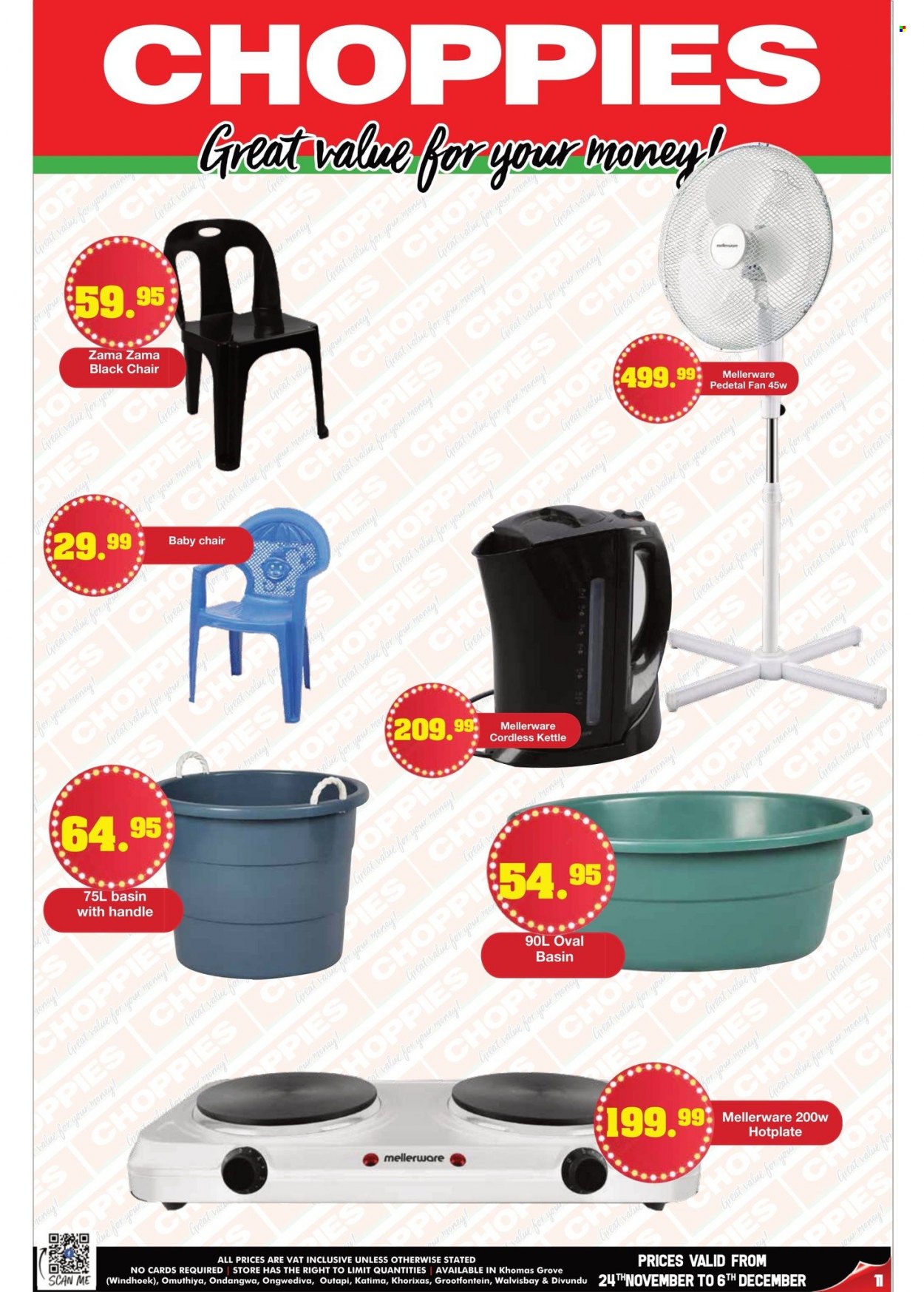 Choppies catalogue  - 24/11/2022 - 06/12/2022 - Sales products - kettle, honey. Page 11.