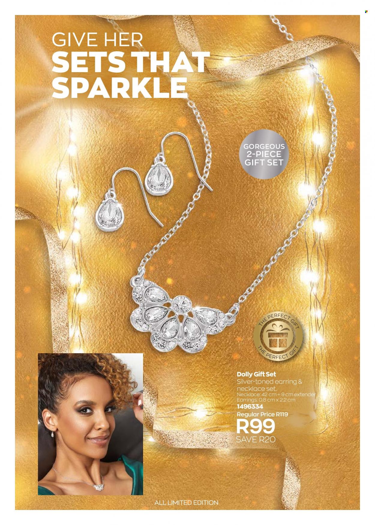 thumbnail - Avon catalogue  - 01/12/2022 - 31/12/2022 - Sales products - gift set, earrings, necklace. Page 27.