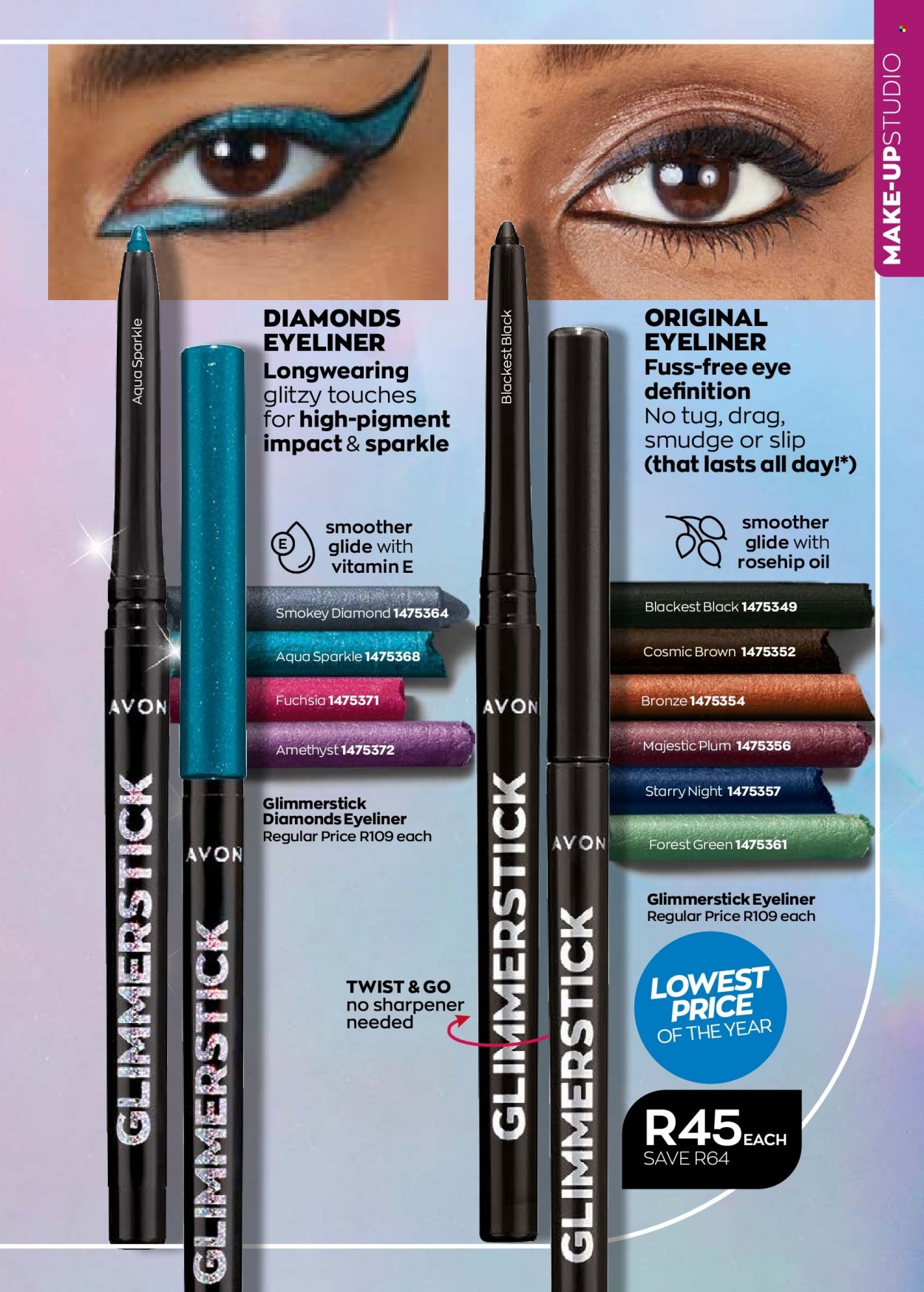 thumbnail - Avon catalogue  - 01/12/2022 - 31/12/2022 - Sales products - Avon, rosehip oil, glimmerstick, eyeliner. Page 39.