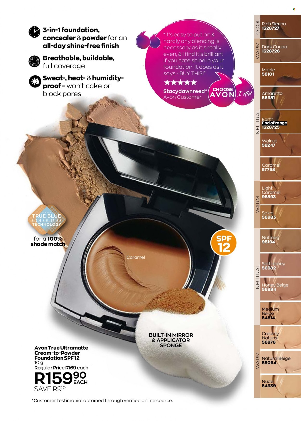 thumbnail - Avon catalogue  - 01/12/2022 - 31/12/2022 - Sales products - Avon, corrector, face powder, powder foundation. Page 51.
