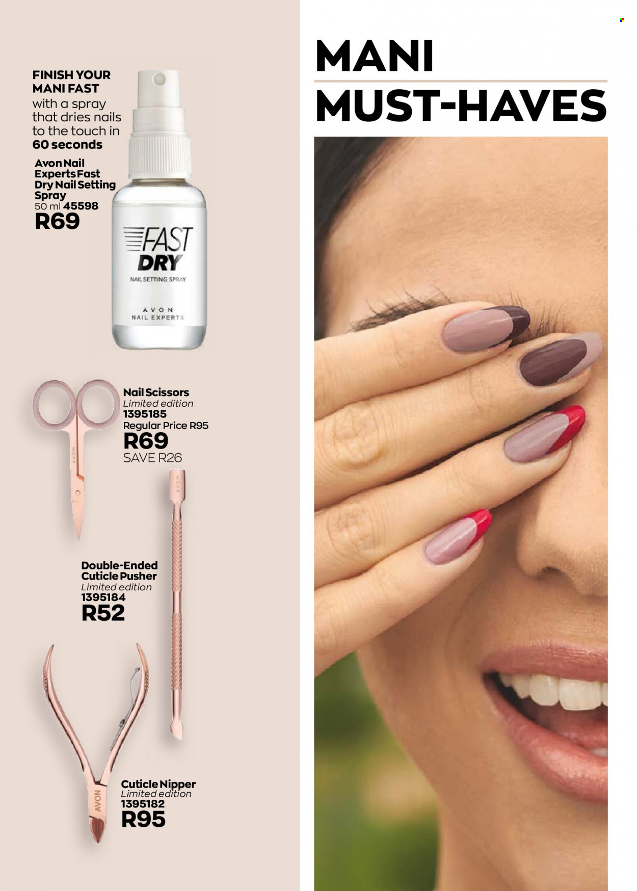 thumbnail - Avon catalogue  - 01/12/2022 - 31/12/2022 - Sales products - Avon, cuticle pusher, setting spray. Page 64.