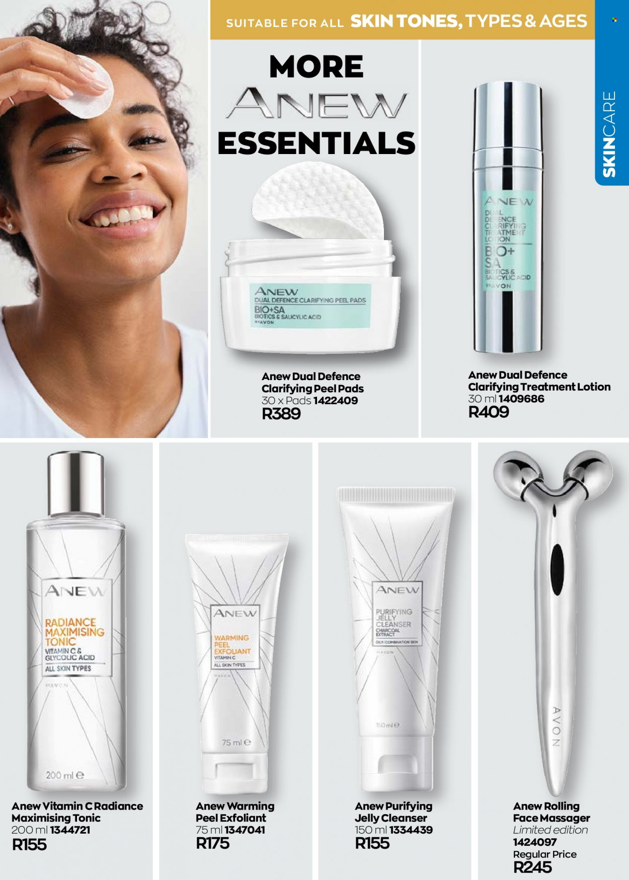 thumbnail - Avon catalogue  - 01/12/2022 - 31/12/2022 - Sales products - Avon, Anew, jelly cleanser, body lotion. Page 109.