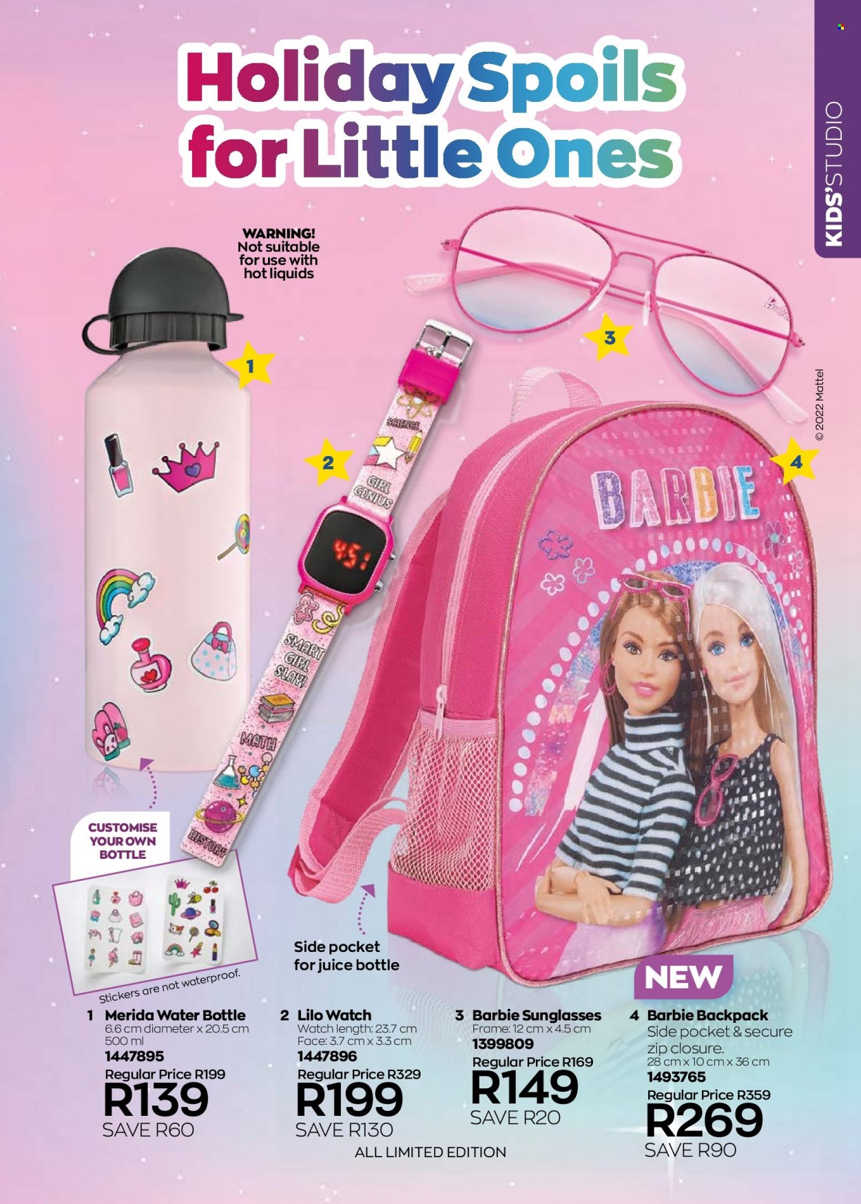 thumbnail - Avon catalogue  - 01/12/2022 - 31/12/2022 - Sales products - backpack, Barbie, sunglasses, watch. Page 131.