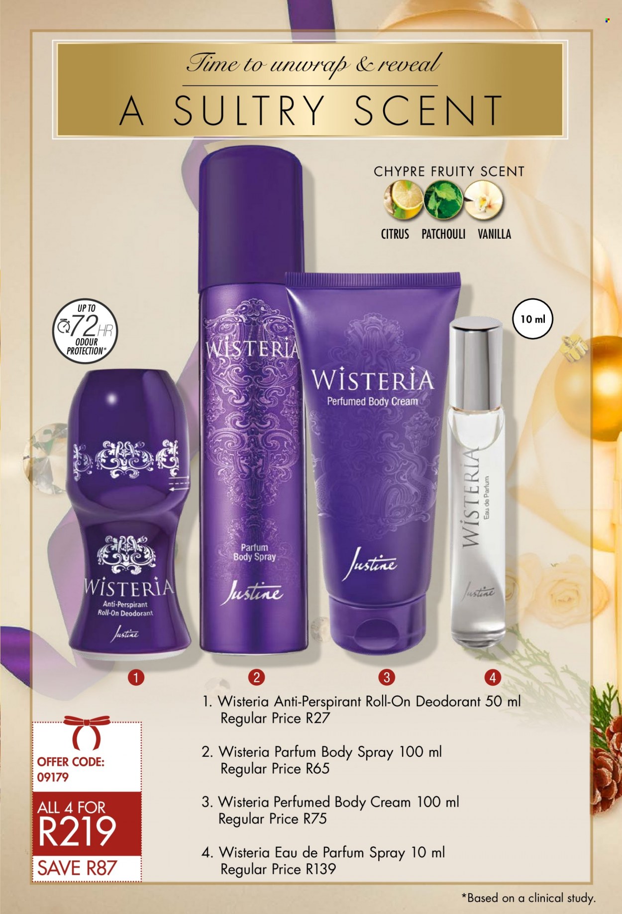 thumbnail - Justine catalogue  - 02/12/2022 - 31/12/2022 - Sales products - body spray, anti-perspirant, eau de parfum, roll-on, deodorant. Page 11.