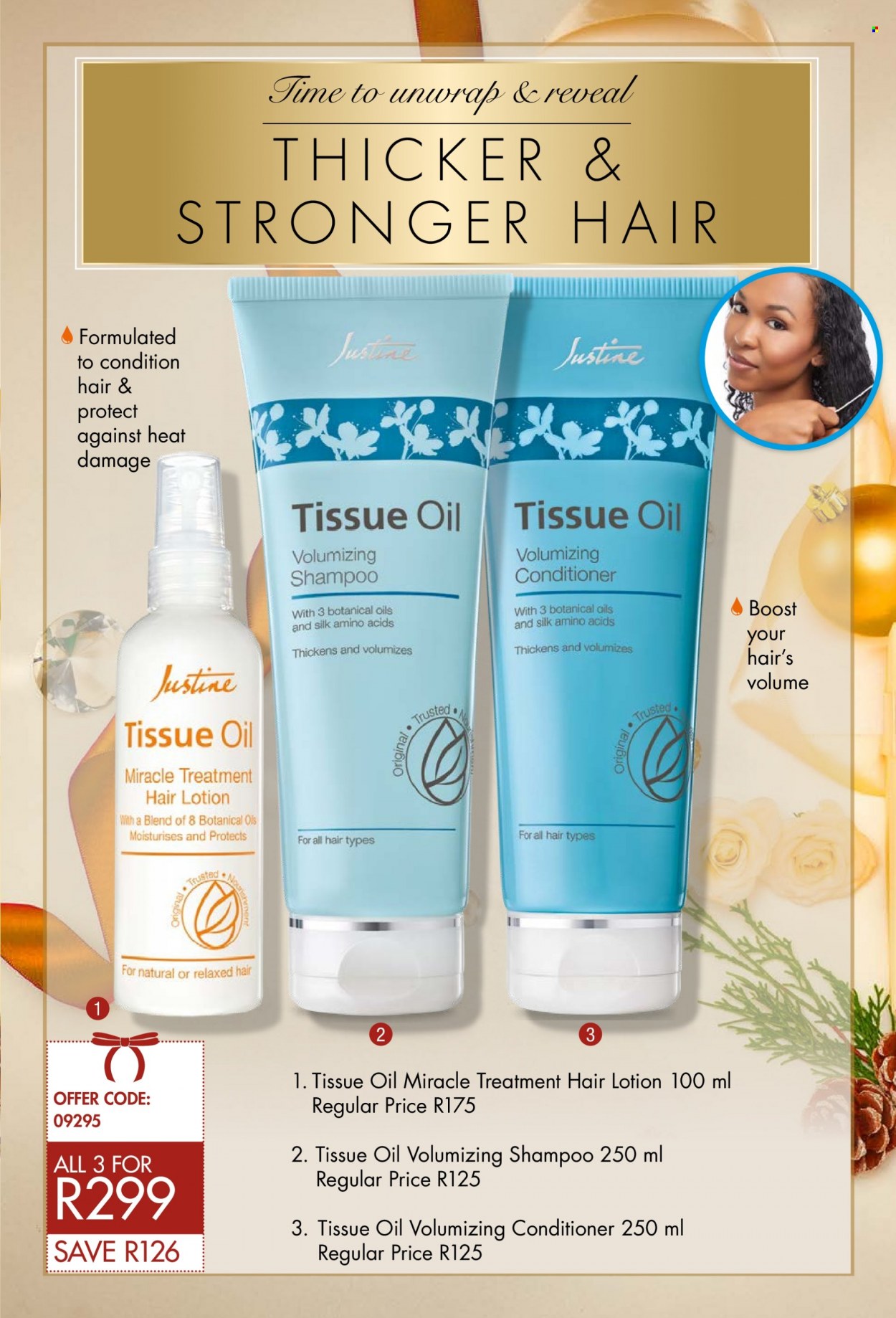 thumbnail - Justine catalogue  - 02/12/2022 - 31/12/2022 - Sales products - tissues, shampoo, conditioner, body lotion. Page 19.