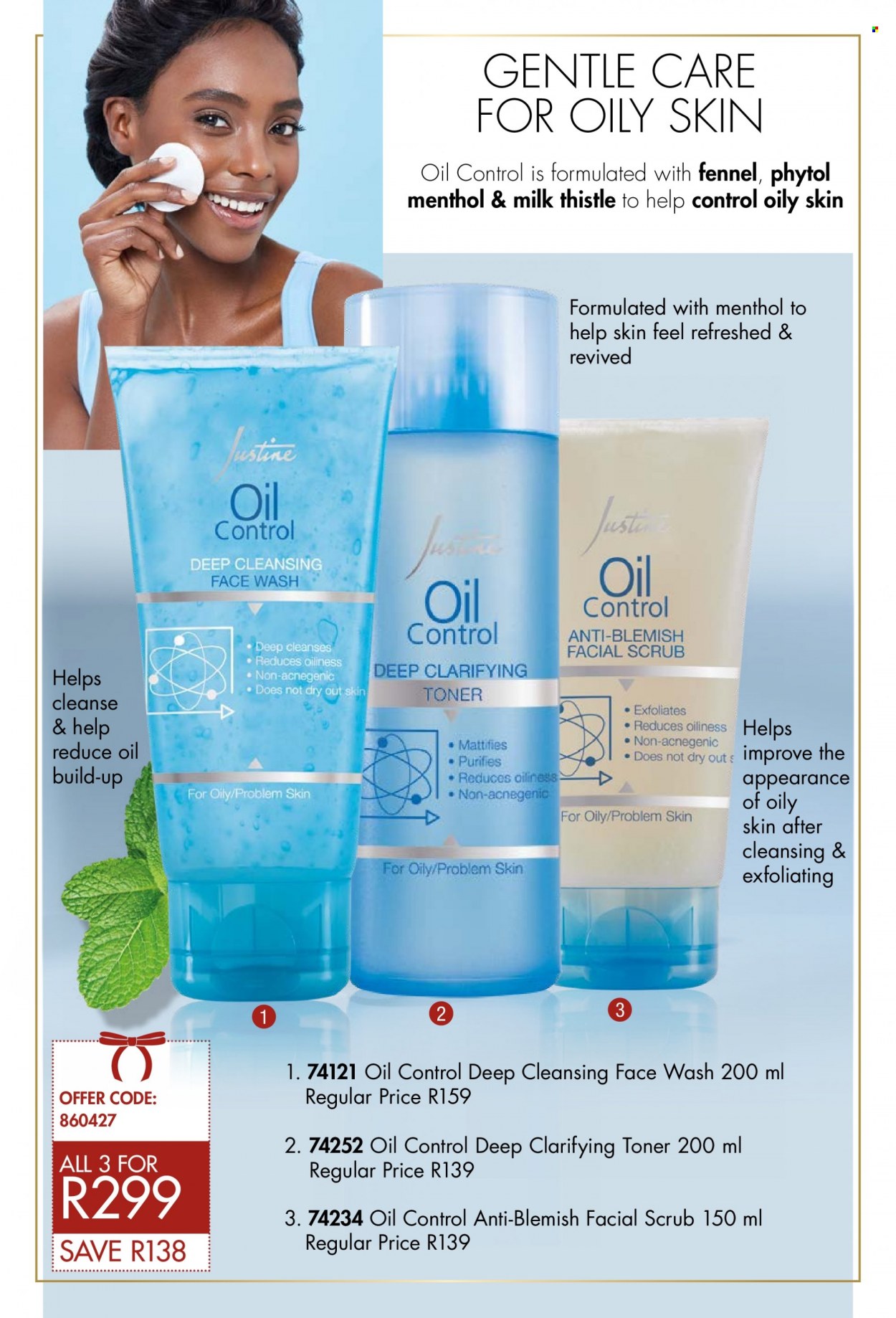 thumbnail - Justine catalogue  - 07/12/2022 - 31/12/2022 - Sales products - face gel, toner, face wash. Page 5.