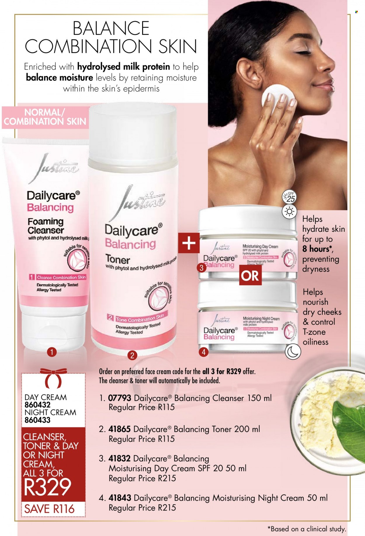 thumbnail - Justine catalogue  - 07/12/2022 - 31/12/2022 - Sales products - cleanser, day cream, toner, night cream, face cream. Page 9.