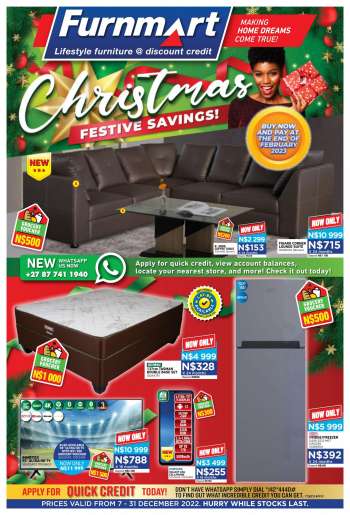 Furnmart catalogue - Christmas Festive Savings!