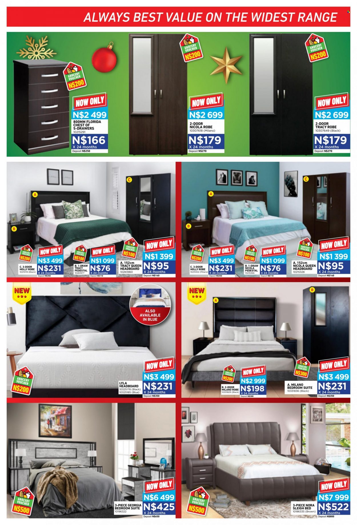 Furnmart catalogue  - 07/12/2022 - 31/12/2022 - Sales products - bedroom suite, bed, headboard. Page 3.