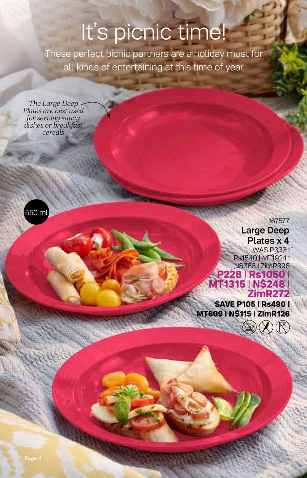 Tupperware catalogue  - 07/12/2022 - 03/01/2023 - Sales products - plate. Page 4.