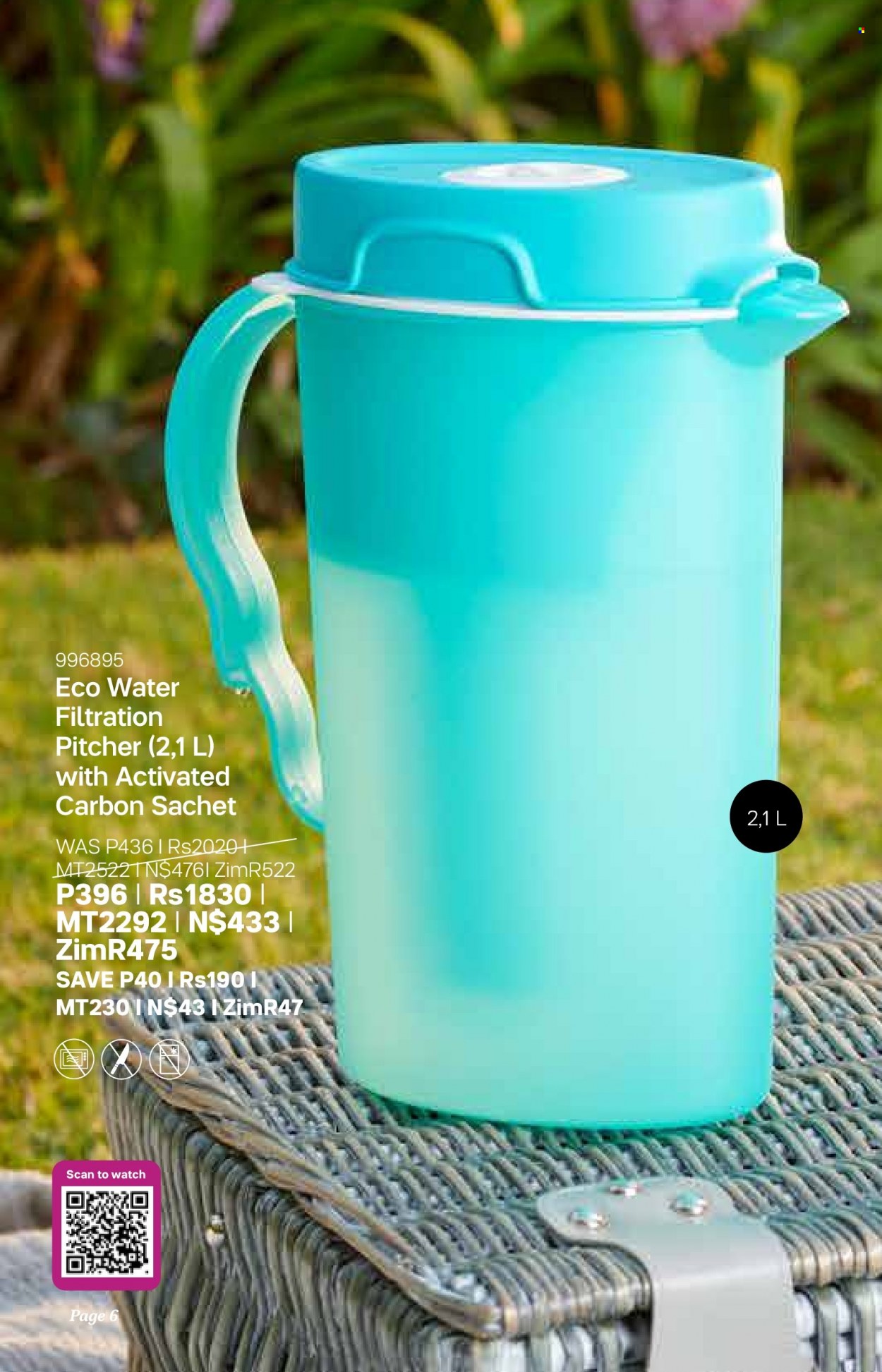 Tupperware catalogue  - 07/12/2022 - 03/01/2023 - Sales products - pitcher. Page 6.
