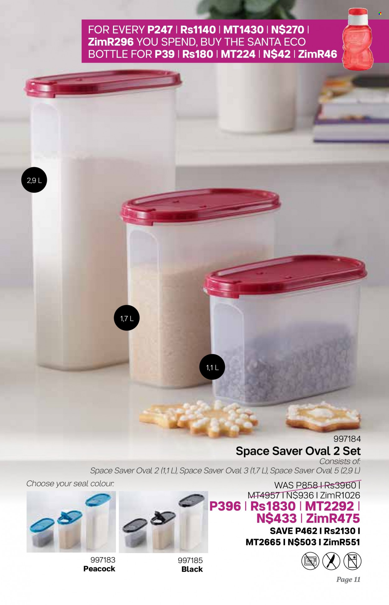 Tupperware catalogue  - 07/12/2022 - 03/01/2023 - Sales products - eco bottle. Page 11.
