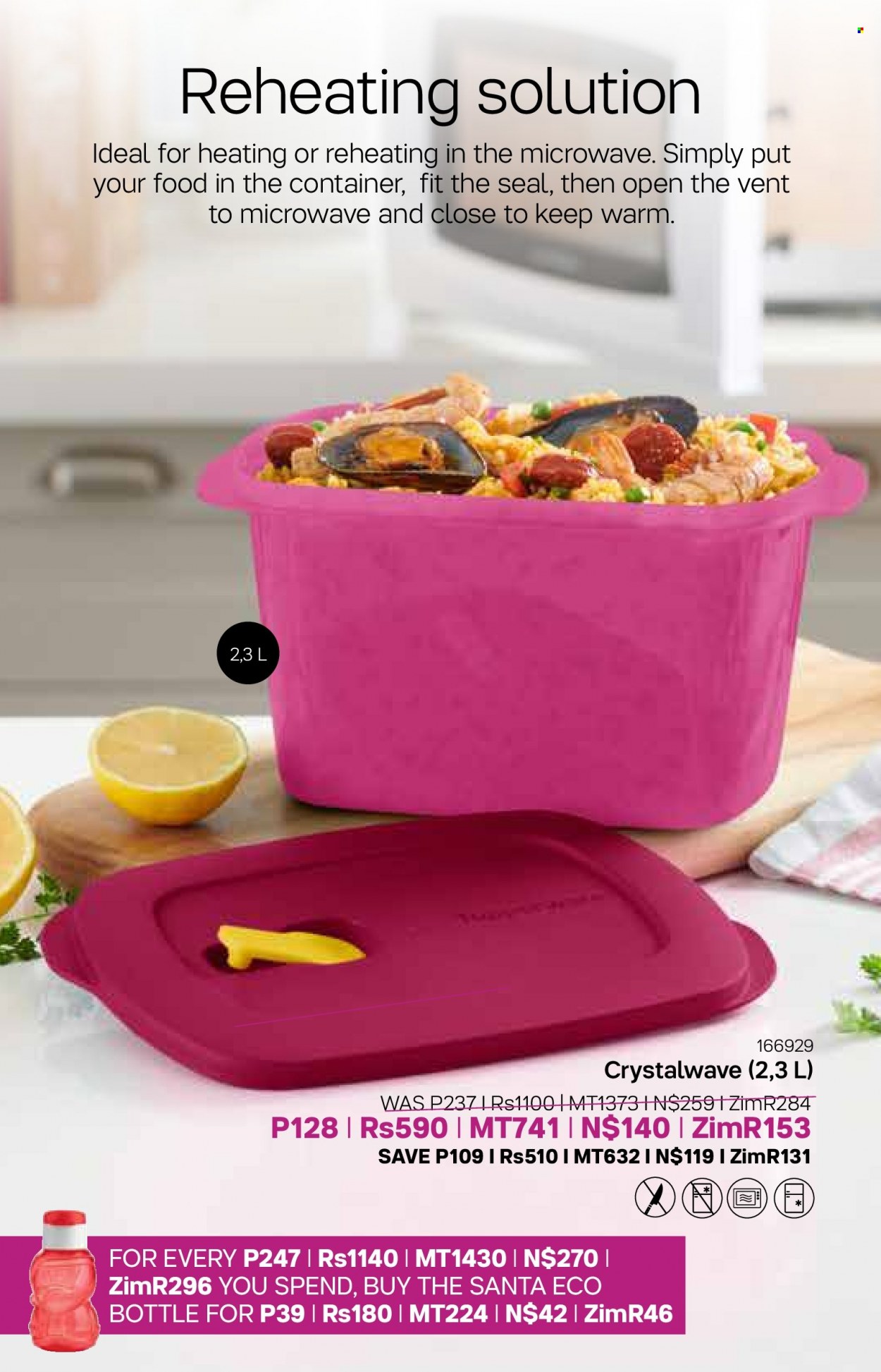 Tupperware catalogue  - 07/12/2022 - 03/01/2023 - Sales products - eco bottle, container. Page 14.