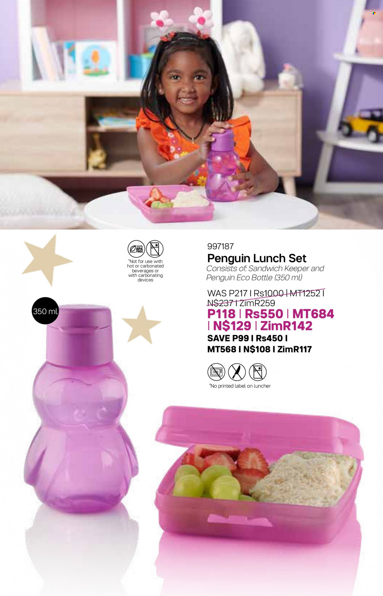 Tupperware catalogue  - 07/12/2022 - 03/01/2023 - Sales products - eco bottle, lunch set, sandwich keeper. Page 18.
