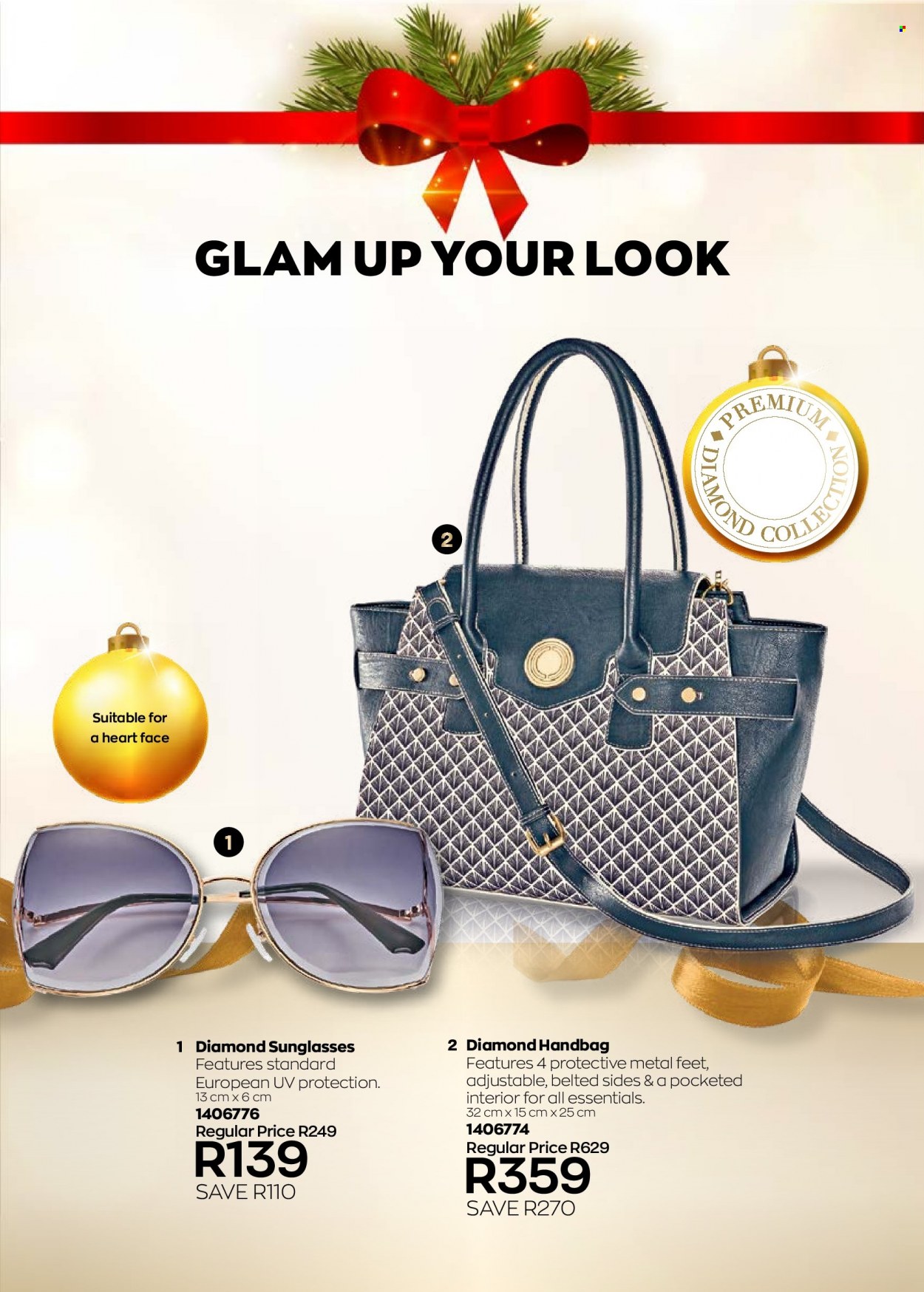 thumbnail - Avon catalogue  - 11/12/2022 - 31/12/2022 - Sales products - handbag, sunglasses. Page 52.