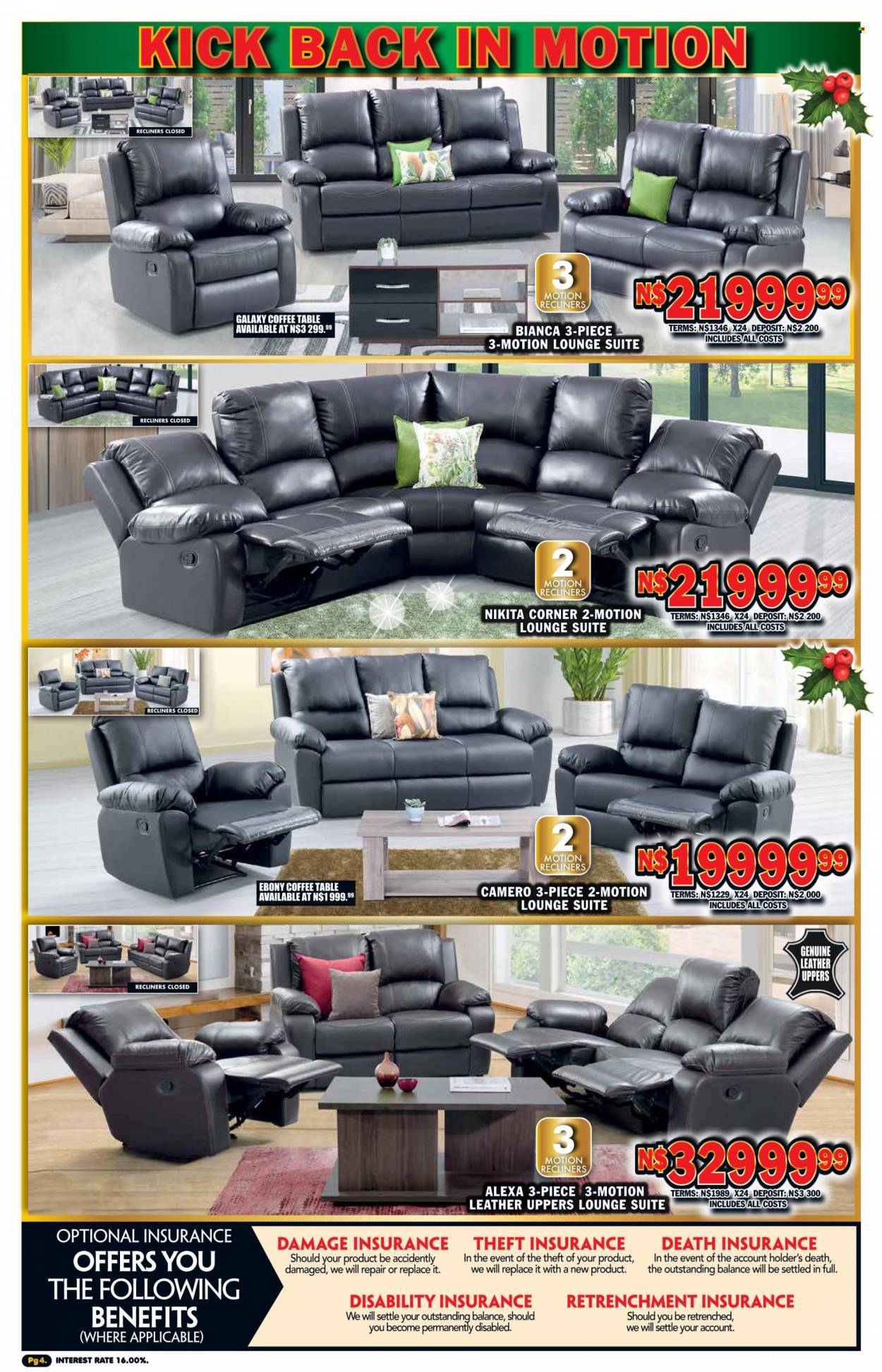 Lewis catalogue  - 12/12/2022 - 02/01/2023 - Sales products - table, lounge suite, lounge, coffee table. Page 4.
