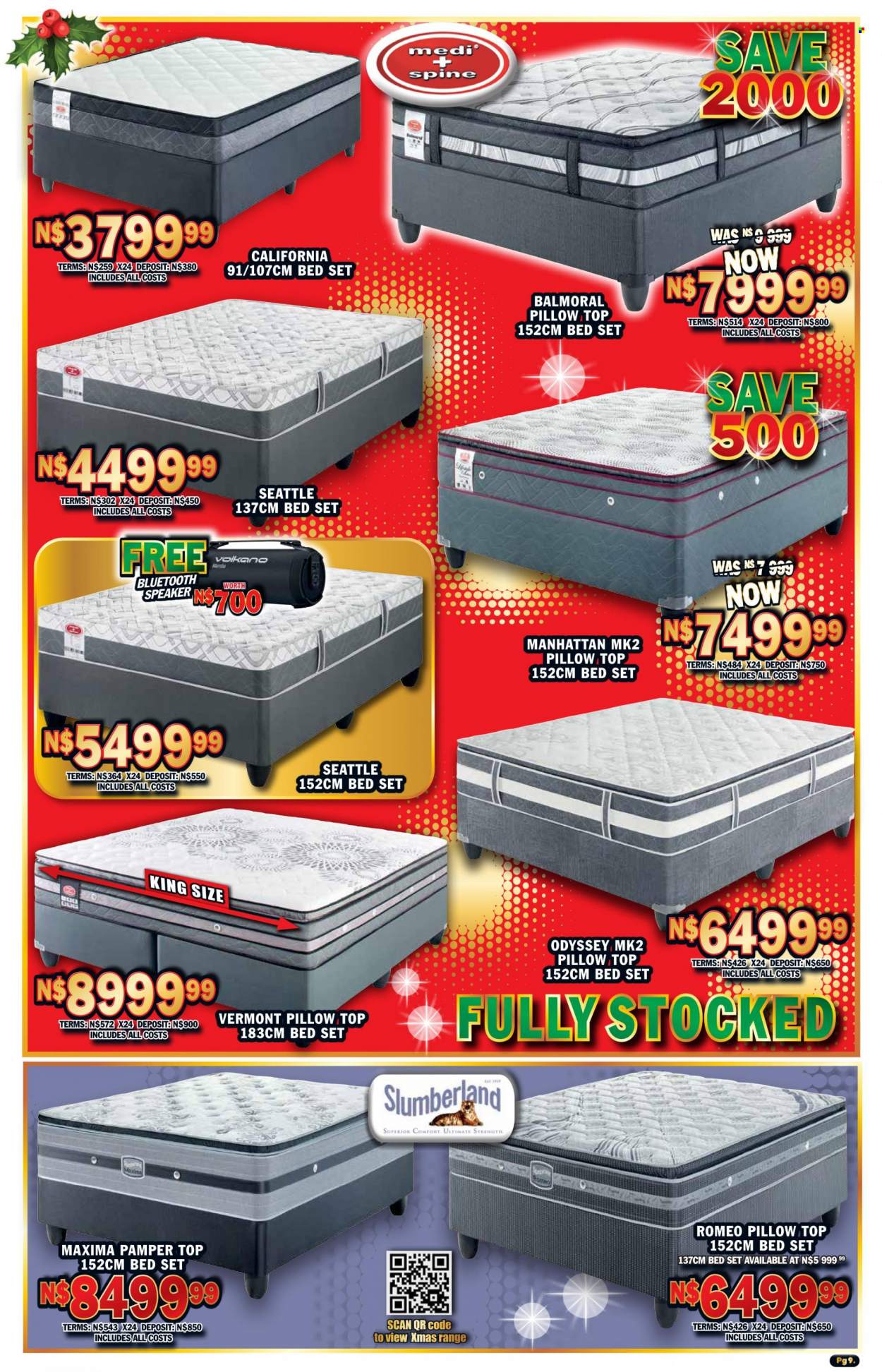 Lewis catalogue  - 12/12/2022 - 02/01/2023 - Sales products - bed, pillow, speaker, Volkano. Page 9.